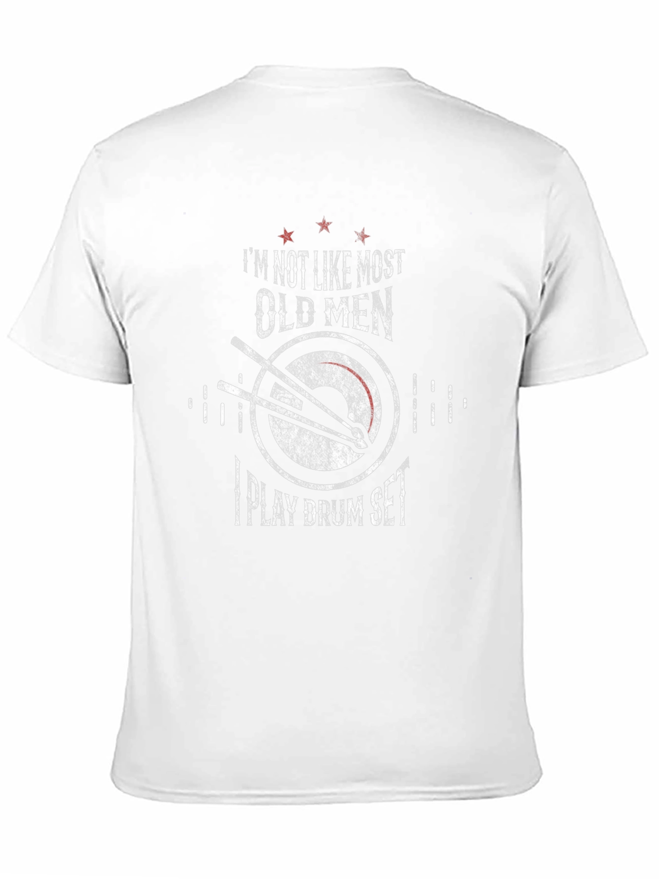 Drummer Old Men T-Shirt Funny Drum Set Tee