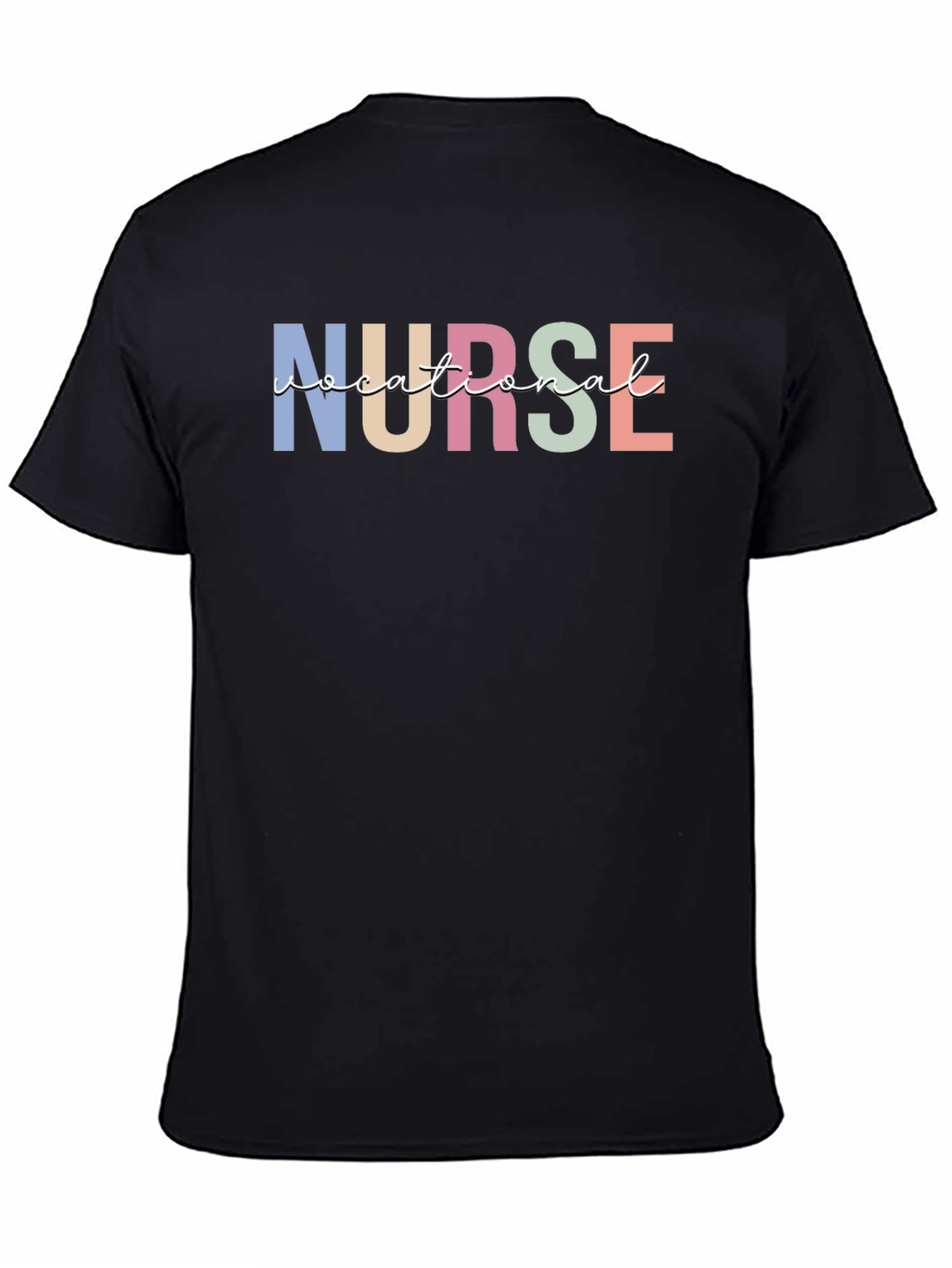Vocational Nurse T-Shirt - Black Cotton Blend