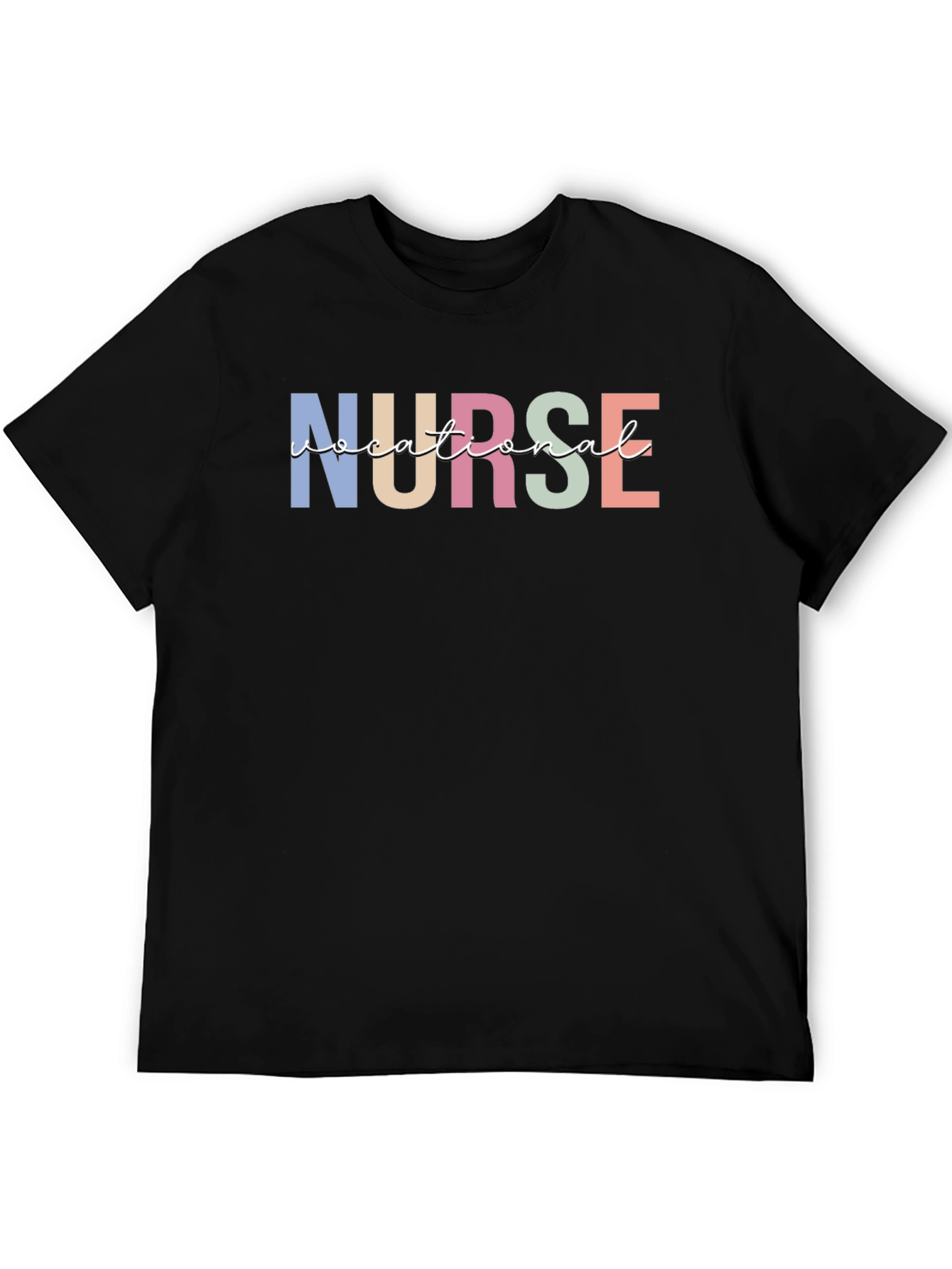 Vocational Nurse T-Shirt - Black Cotton Blend