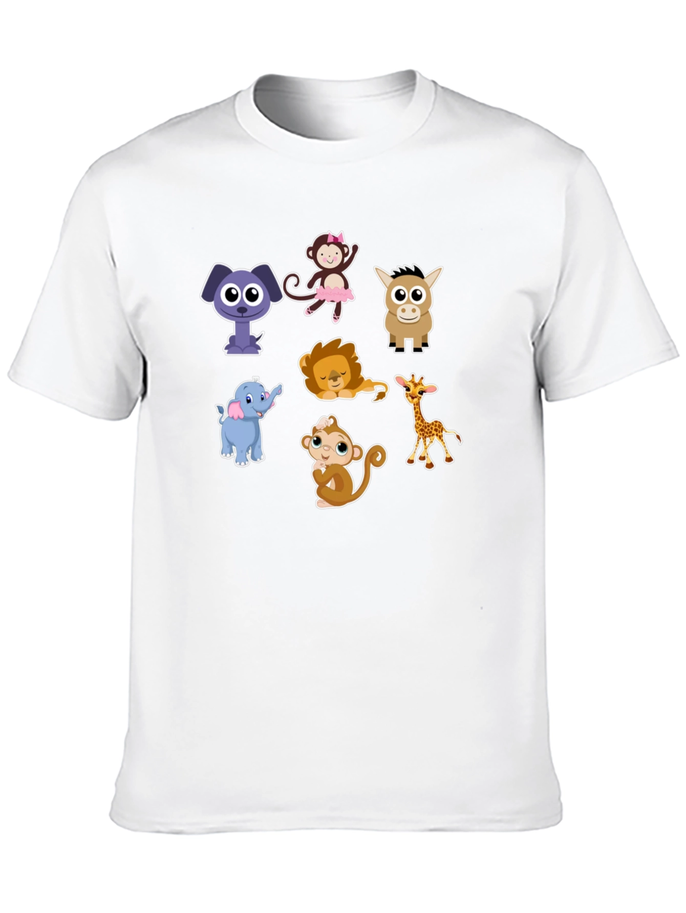 Cute Cartoon Animals Graphic Tee