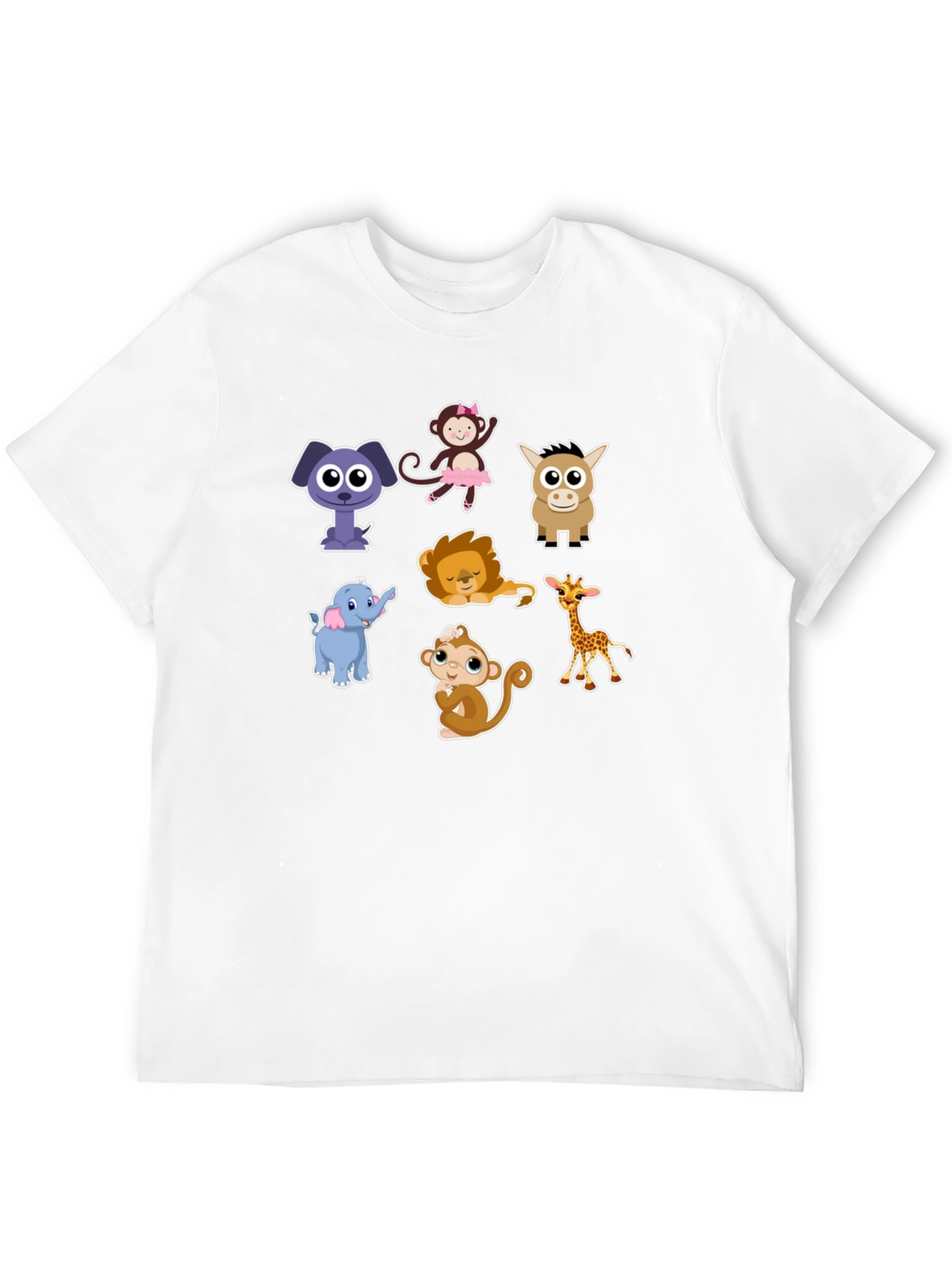 Cute Cartoon Animals Graphic Tee