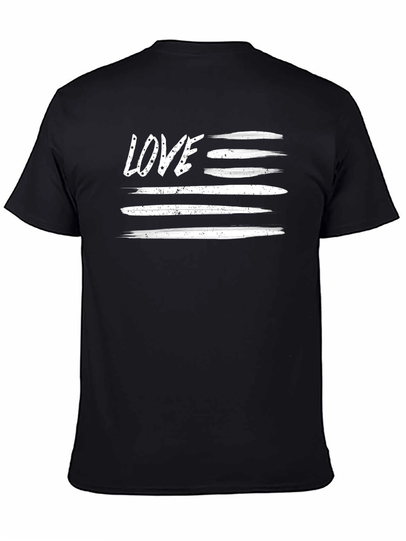 LOVE Stripes Graphic Tee - Patriotic Style!