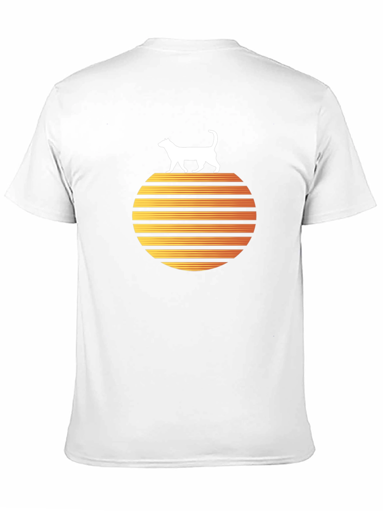 Retro Cat Sunset Graphic Tee