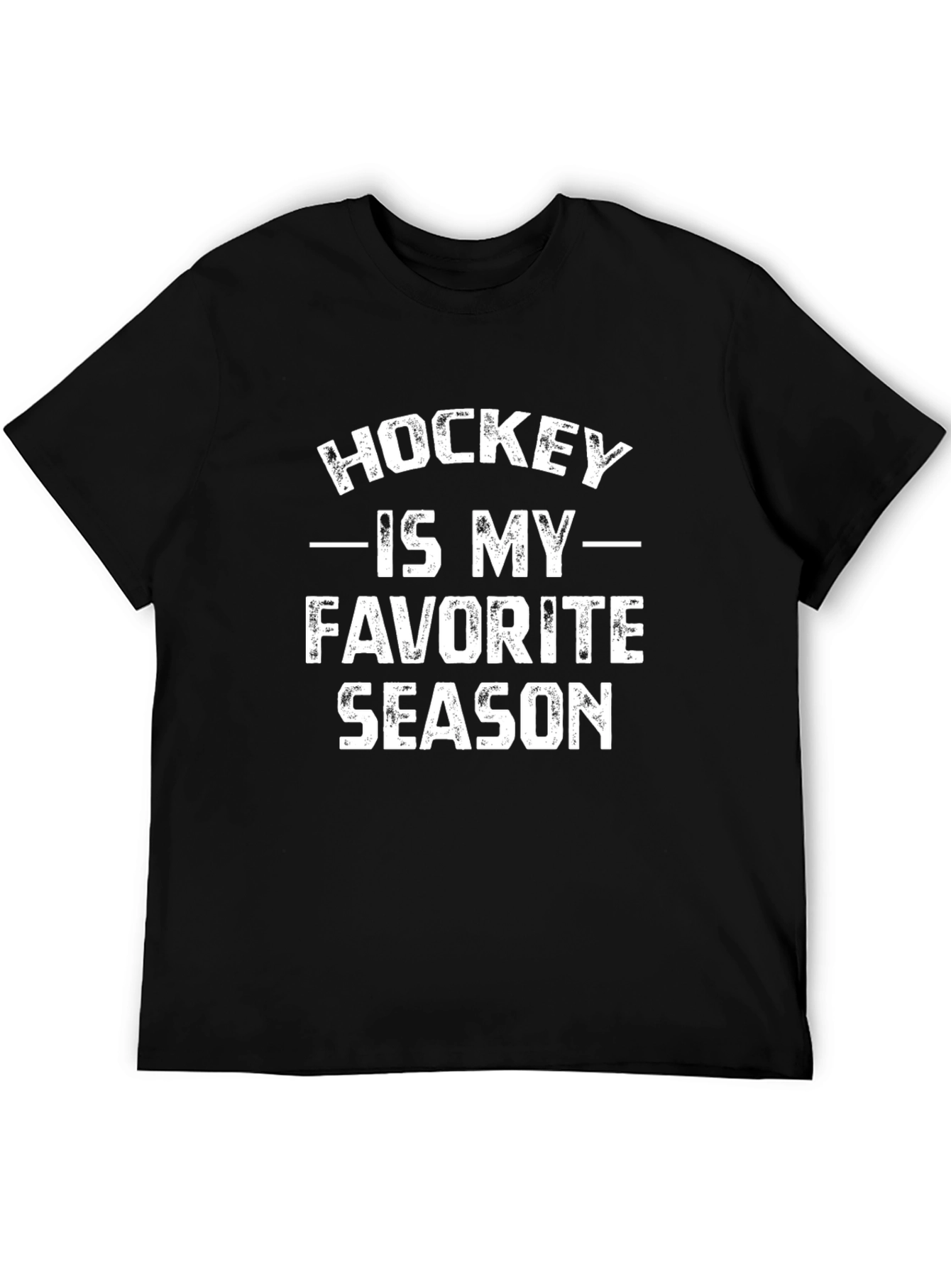 Hockey Is My Favorite Season Black T-Shirt
