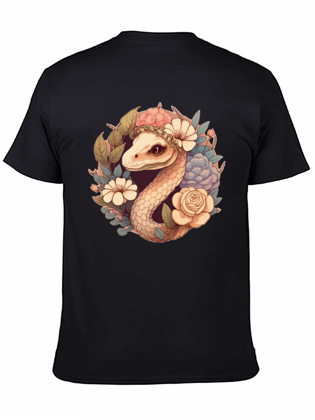 Floral Snake Graphic Tee - Stylish Comfort