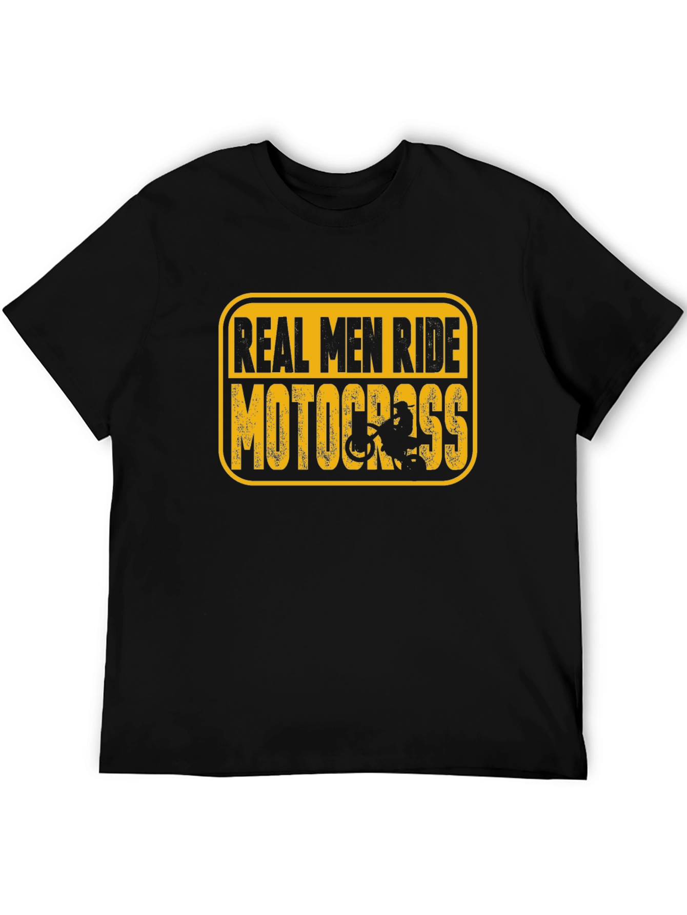 Real Men Ride Motocross Black T-Shirt