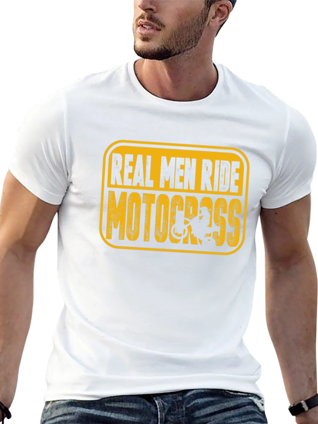 Real Men Ride Motocross Black T-Shirt