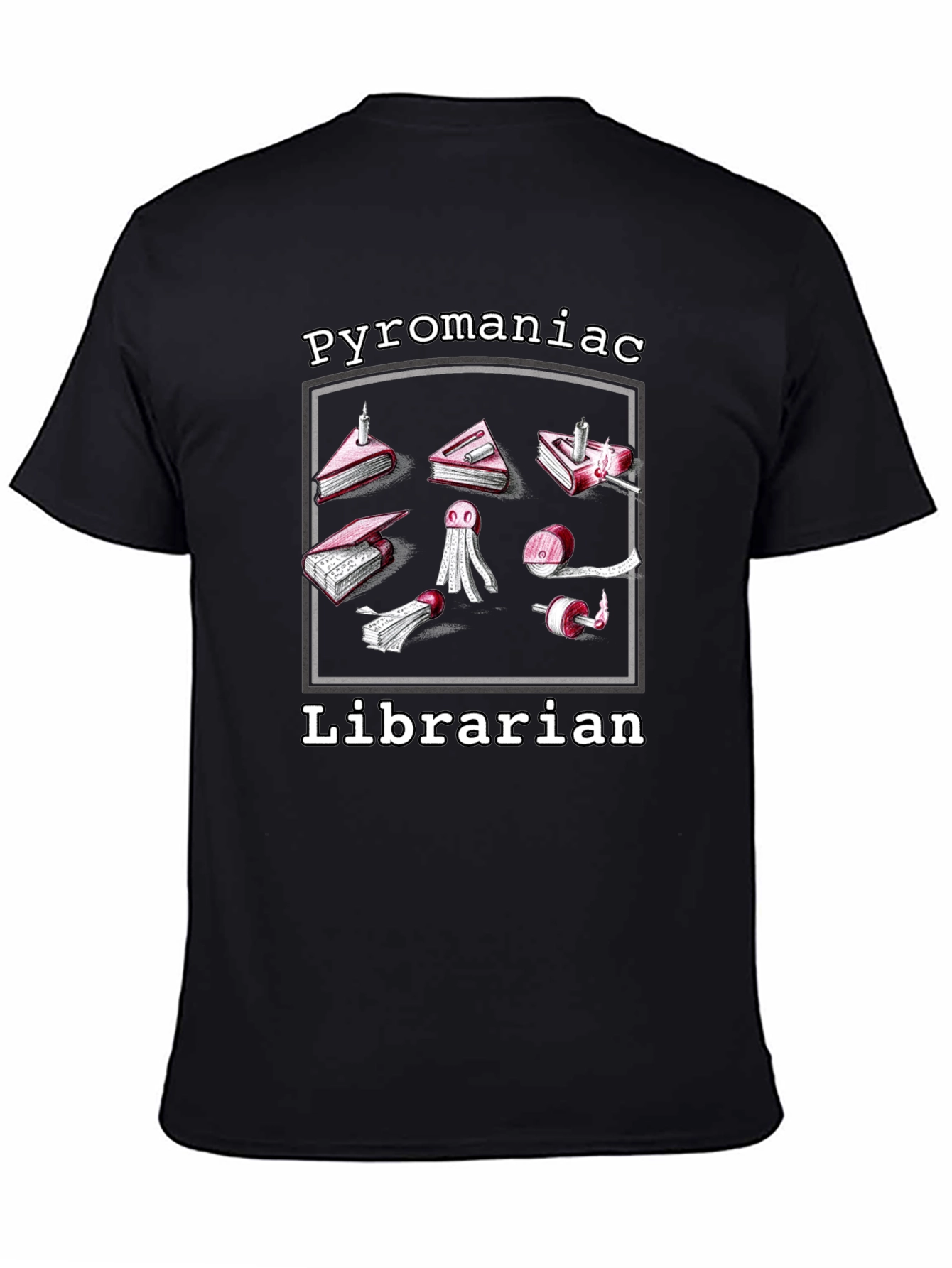 Pyromaniac Librarian Graphic Tee