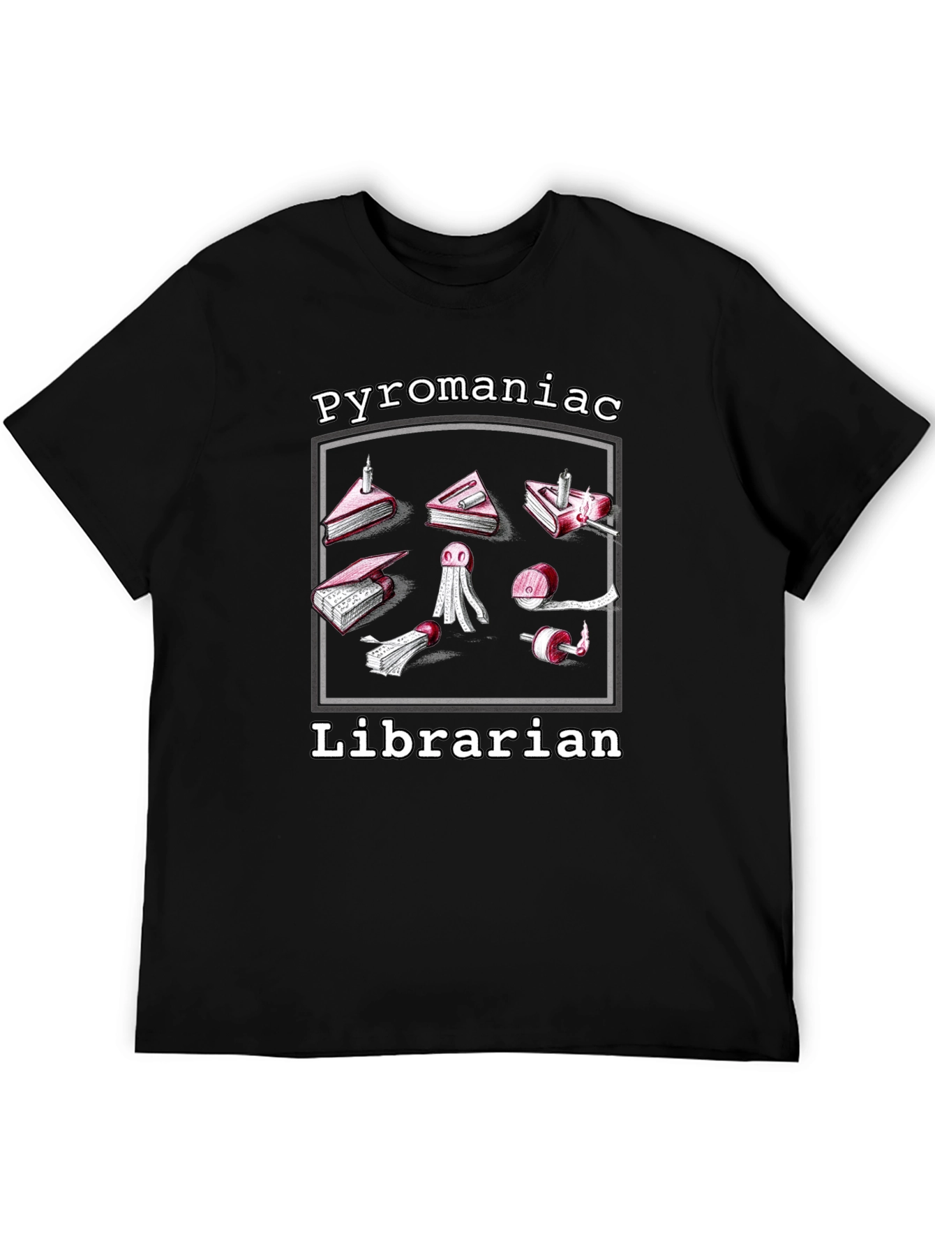 Pyromaniac Librarian Graphic Tee