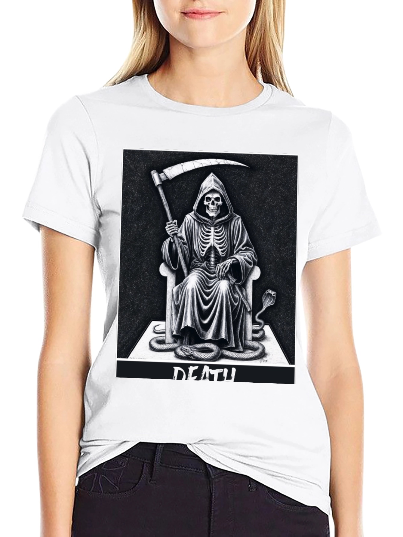 Grim Reaper Graphic Tee - Death Design T-Shirt