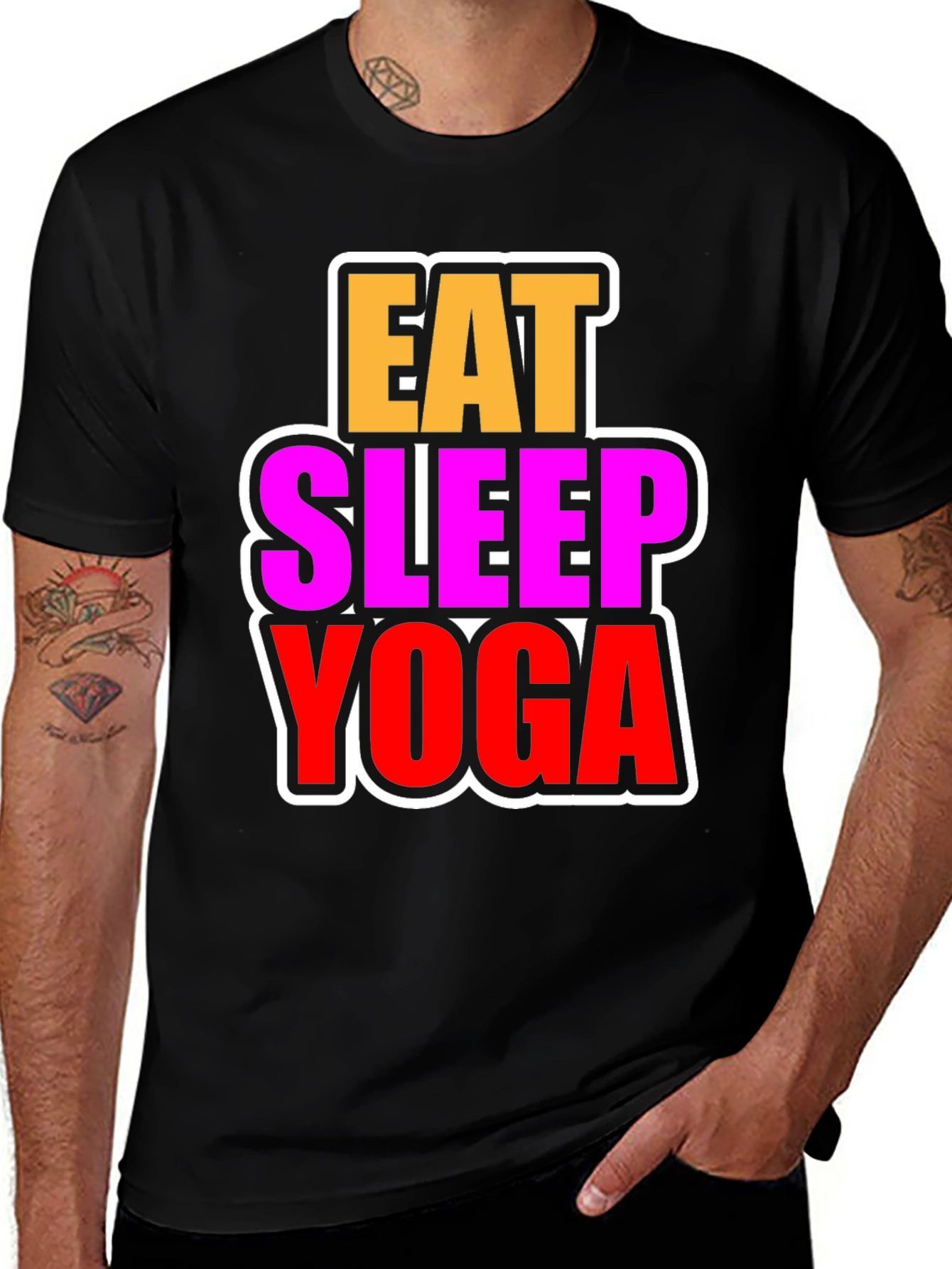 Eat Sleep Yoga Graphic T-Shirt - Fitness & Wellness