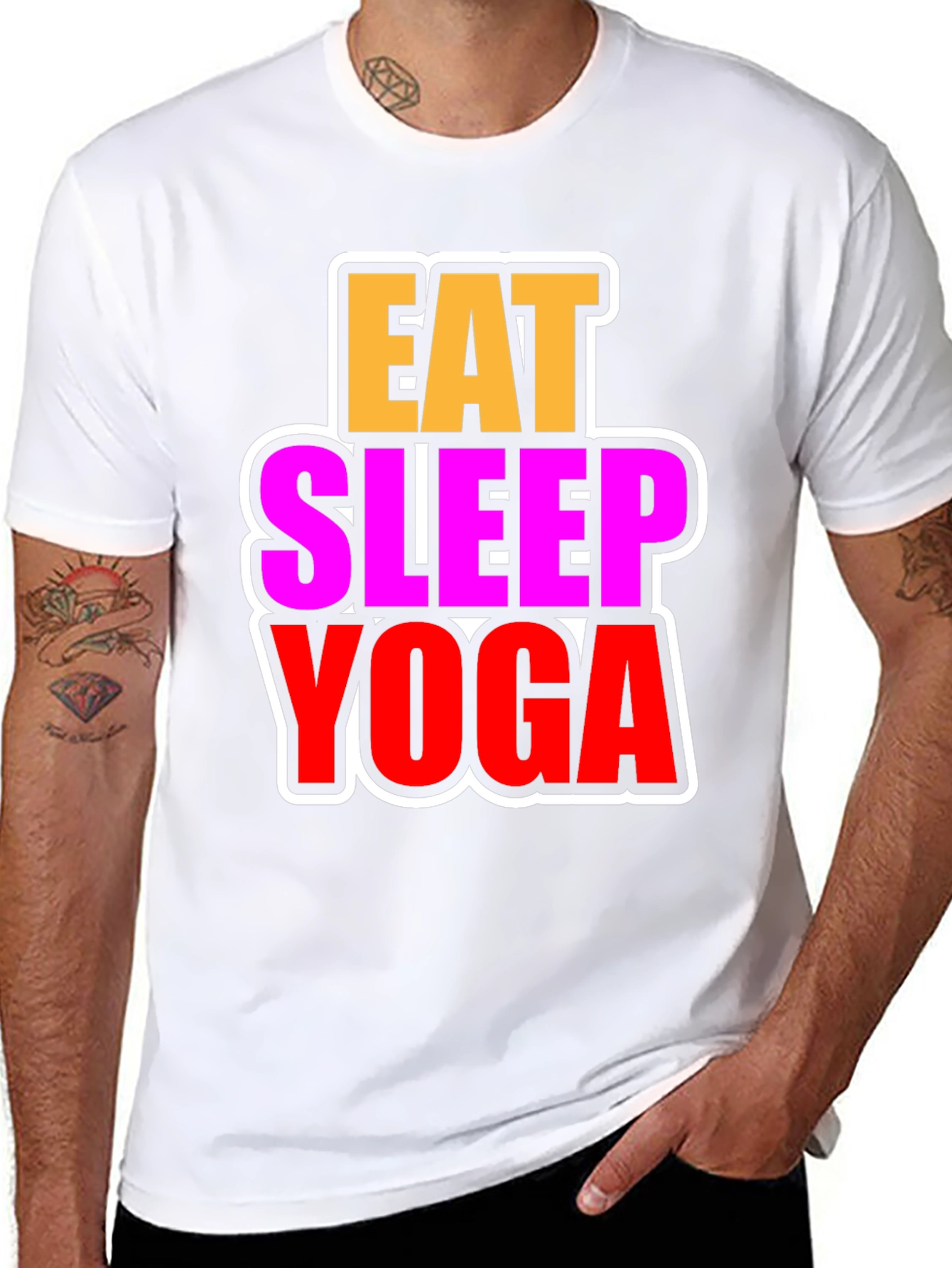 Eat Sleep Yoga Graphic T-Shirt - Fitness & Wellness
