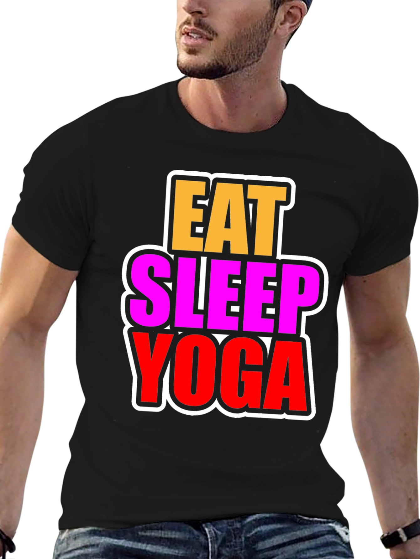 Eat Sleep Yoga Graphic T-Shirt - Fitness & Wellness