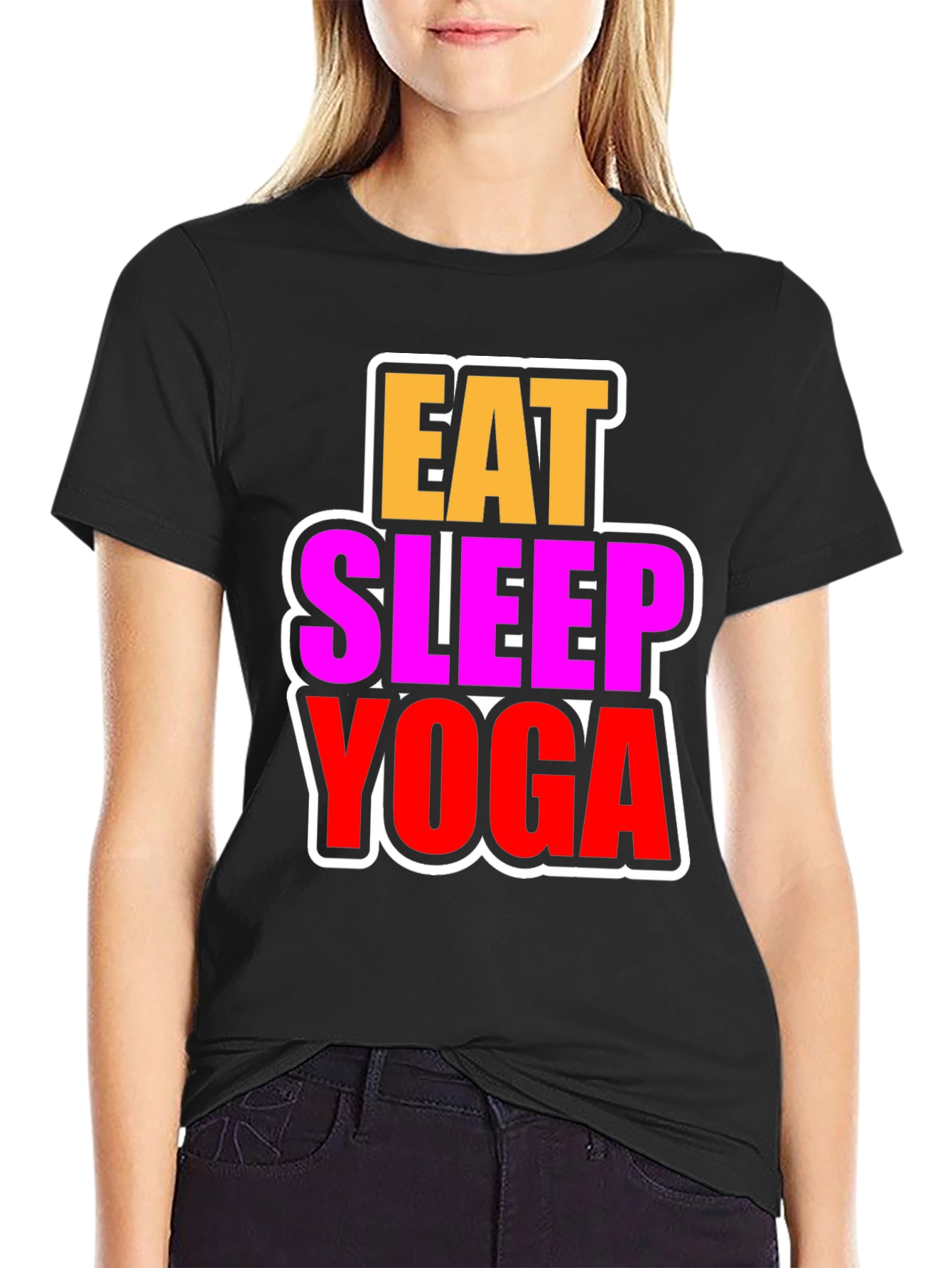 Eat Sleep Yoga Graphic T-Shirt - Fitness & Wellness