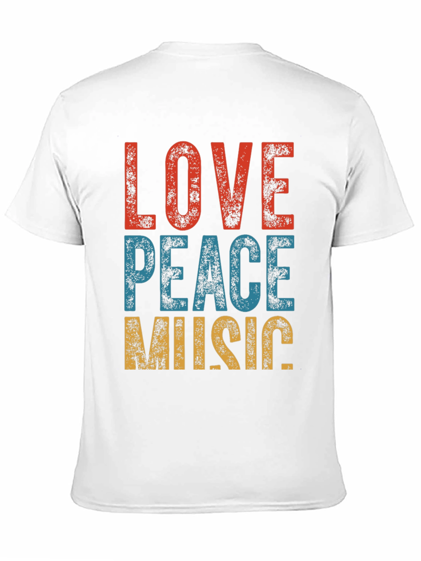 Retro Love Peace Music Graphic Tee