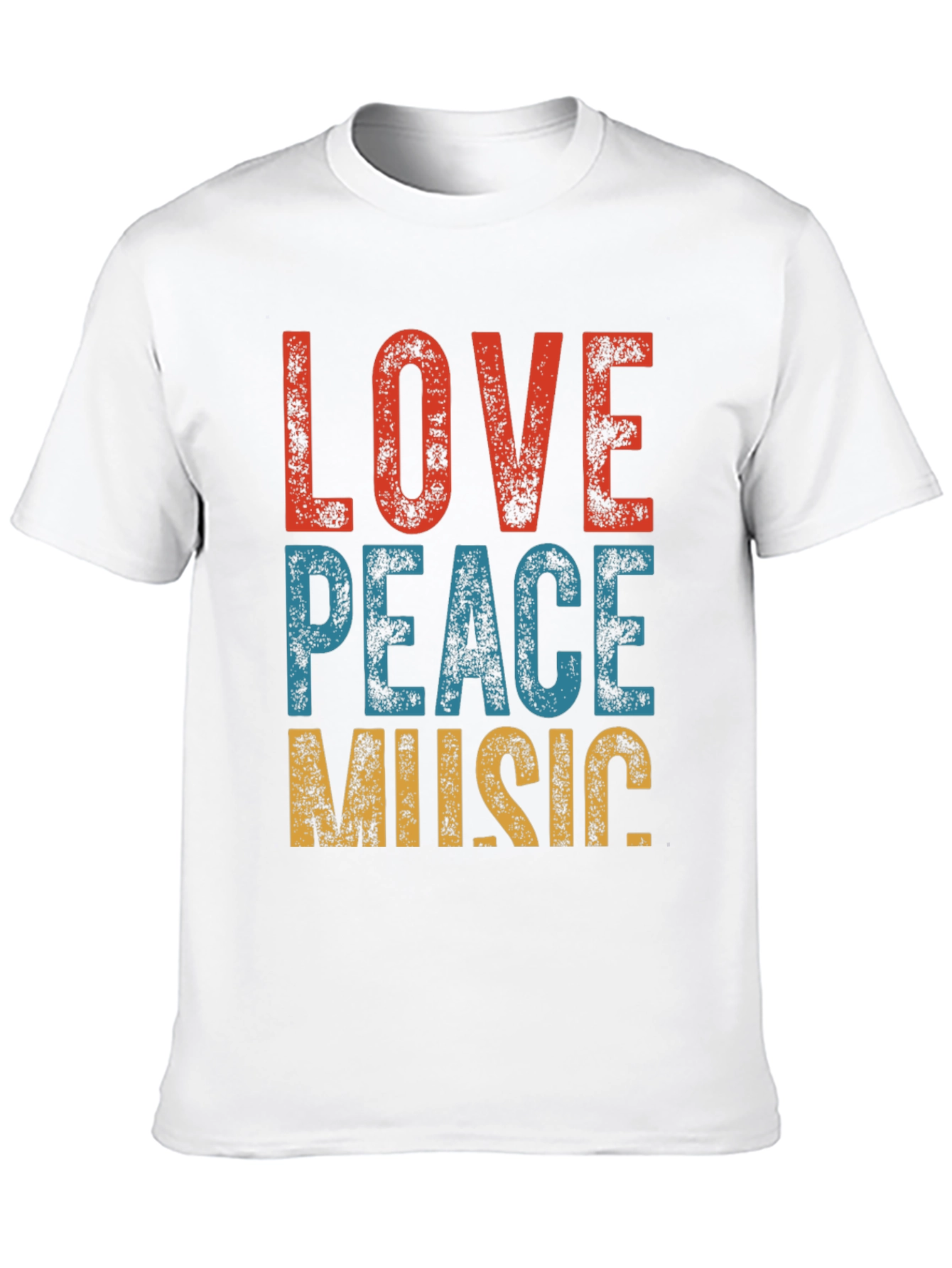 Retro Love Peace Music Graphic Tee