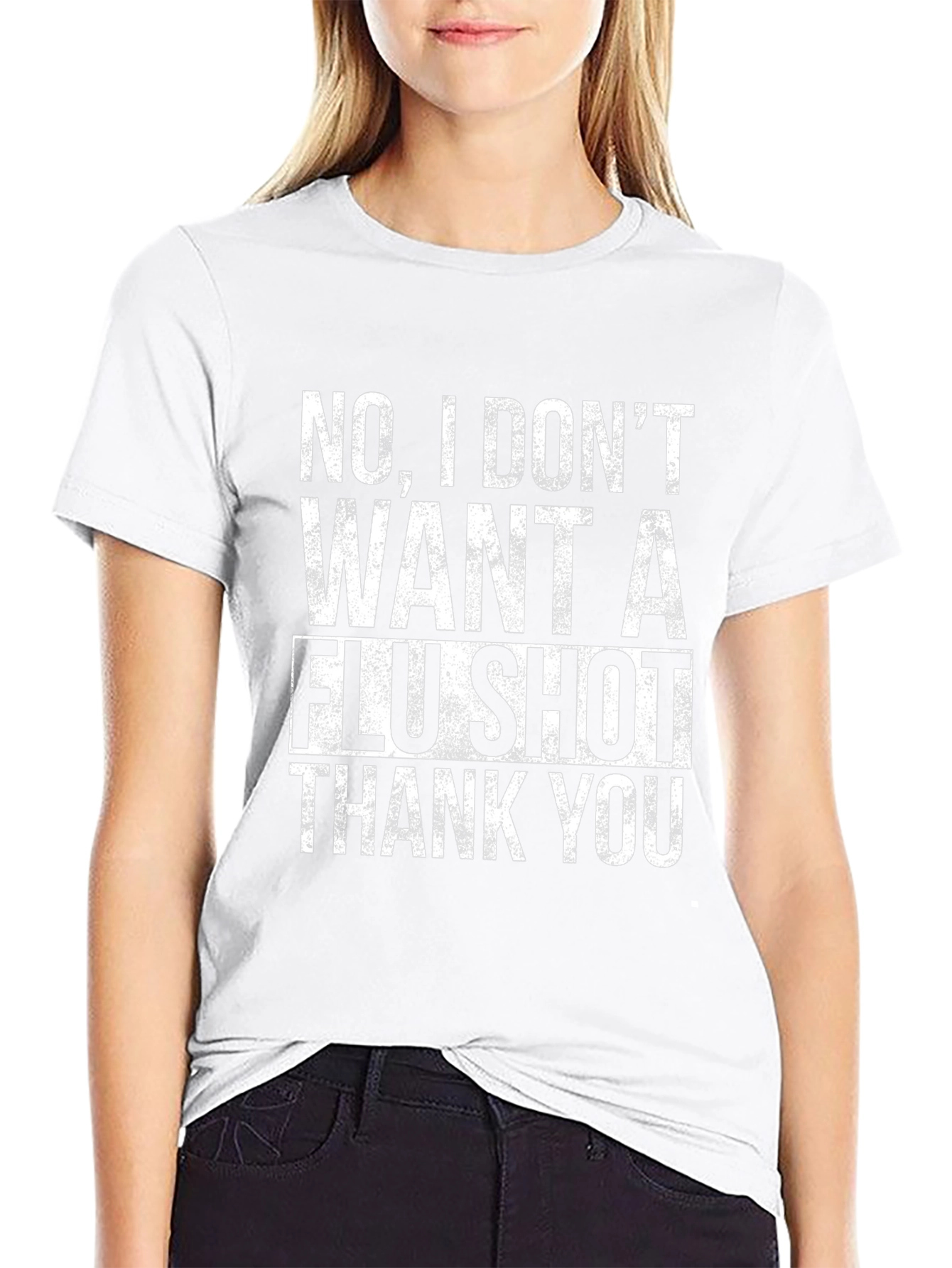 No Flu Shot T-Shirt - Funny Sarcastic Vaccine Tee