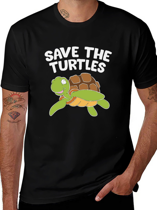 Save The Turtles T-Shirt - Turtle Cartoon