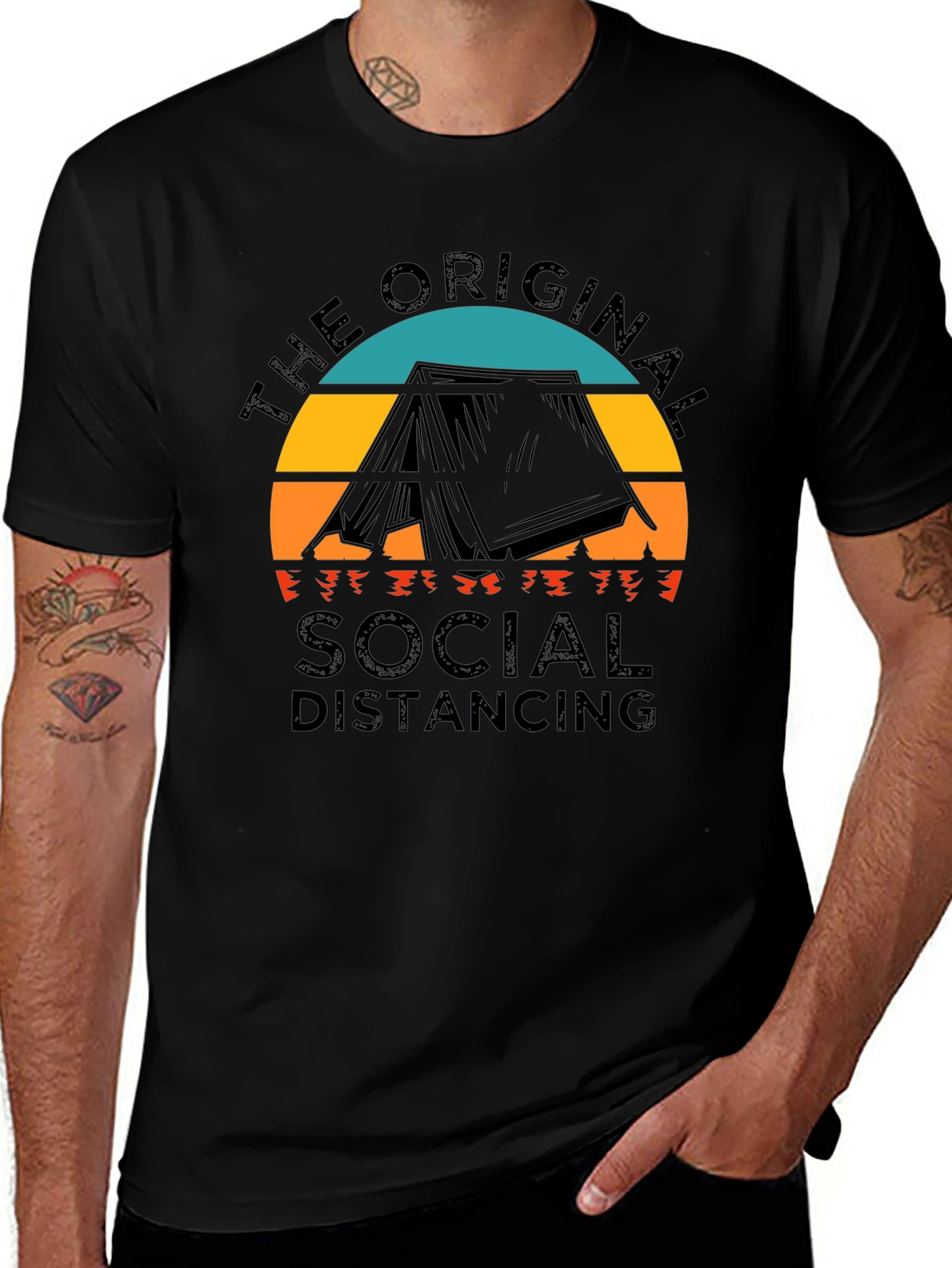 Original Social Distancing Camping T-Shirt