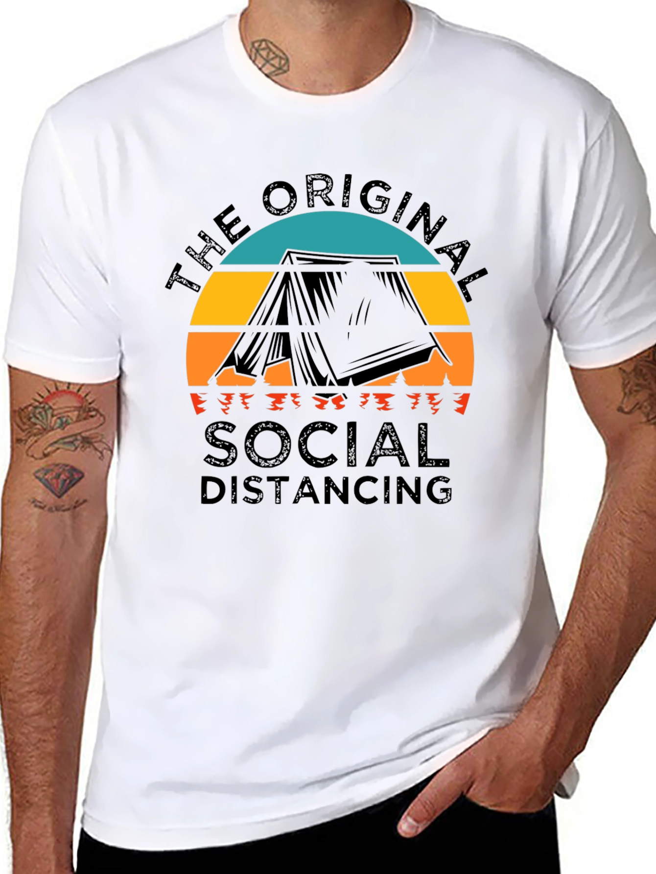 Original Social Distancing Camping T-Shirt