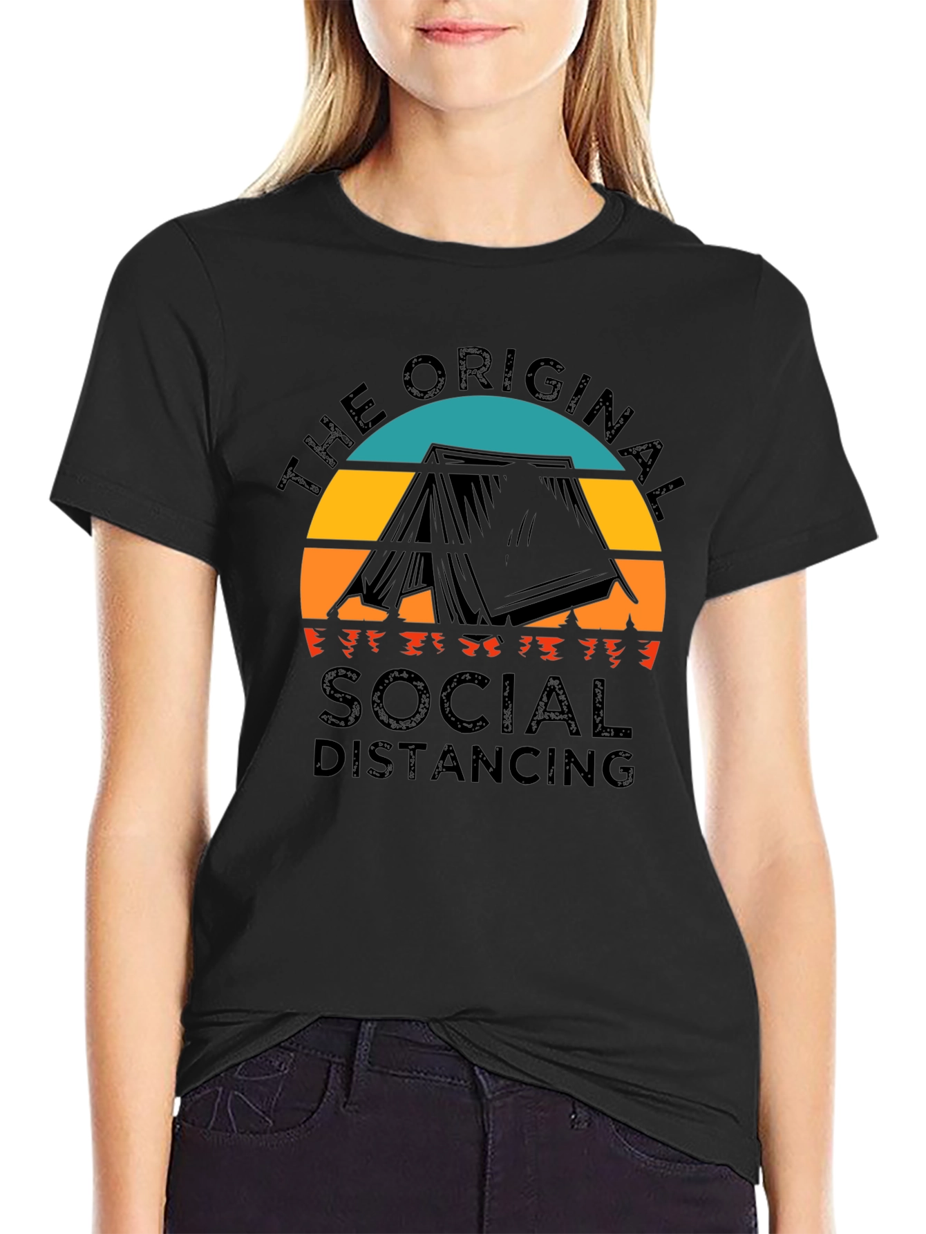Original Social Distancing Camping T-Shirt