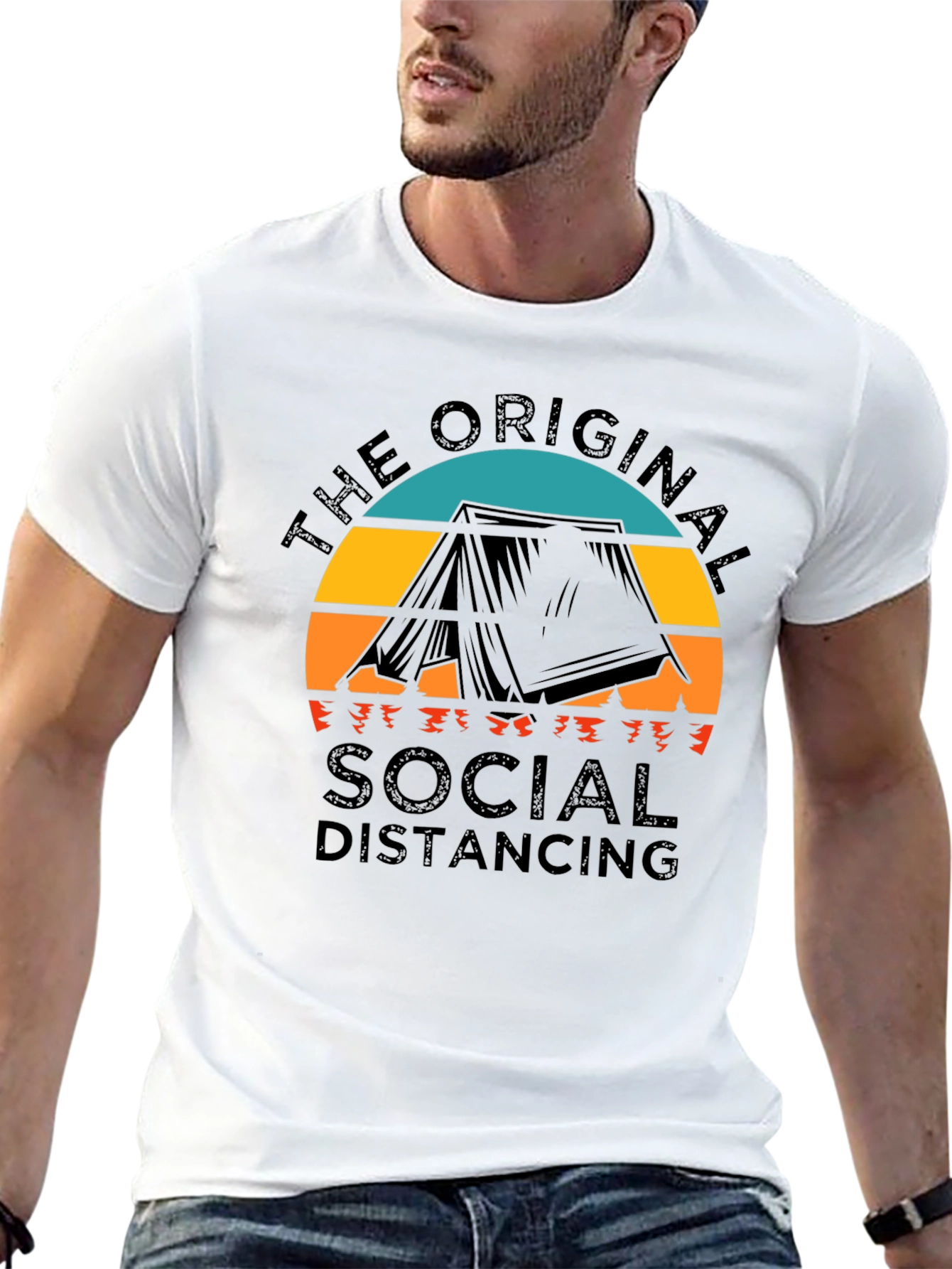 Original Social Distancing Camping T-Shirt