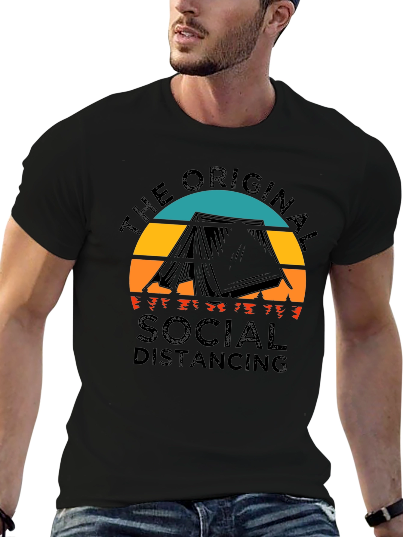Original Social Distancing Camping T-Shirt