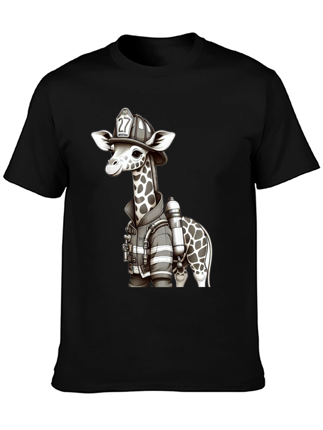 Giraffe Firefighter T-Shirt