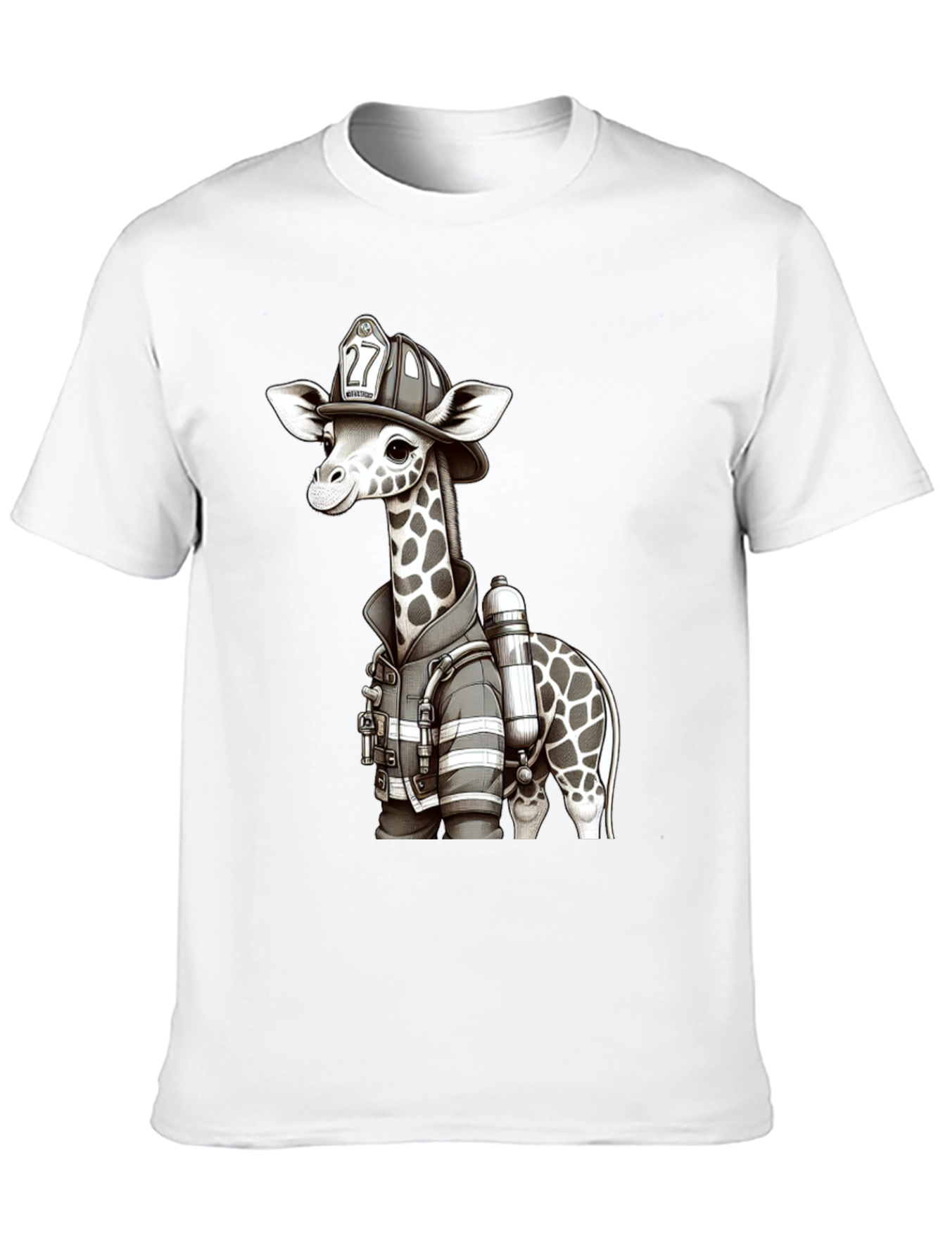Giraffe Firefighter T-Shirt
