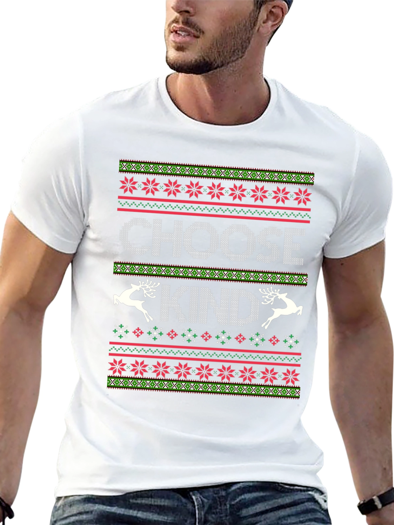 Choose Kind Ugly Christmas Sweater T-Shirt