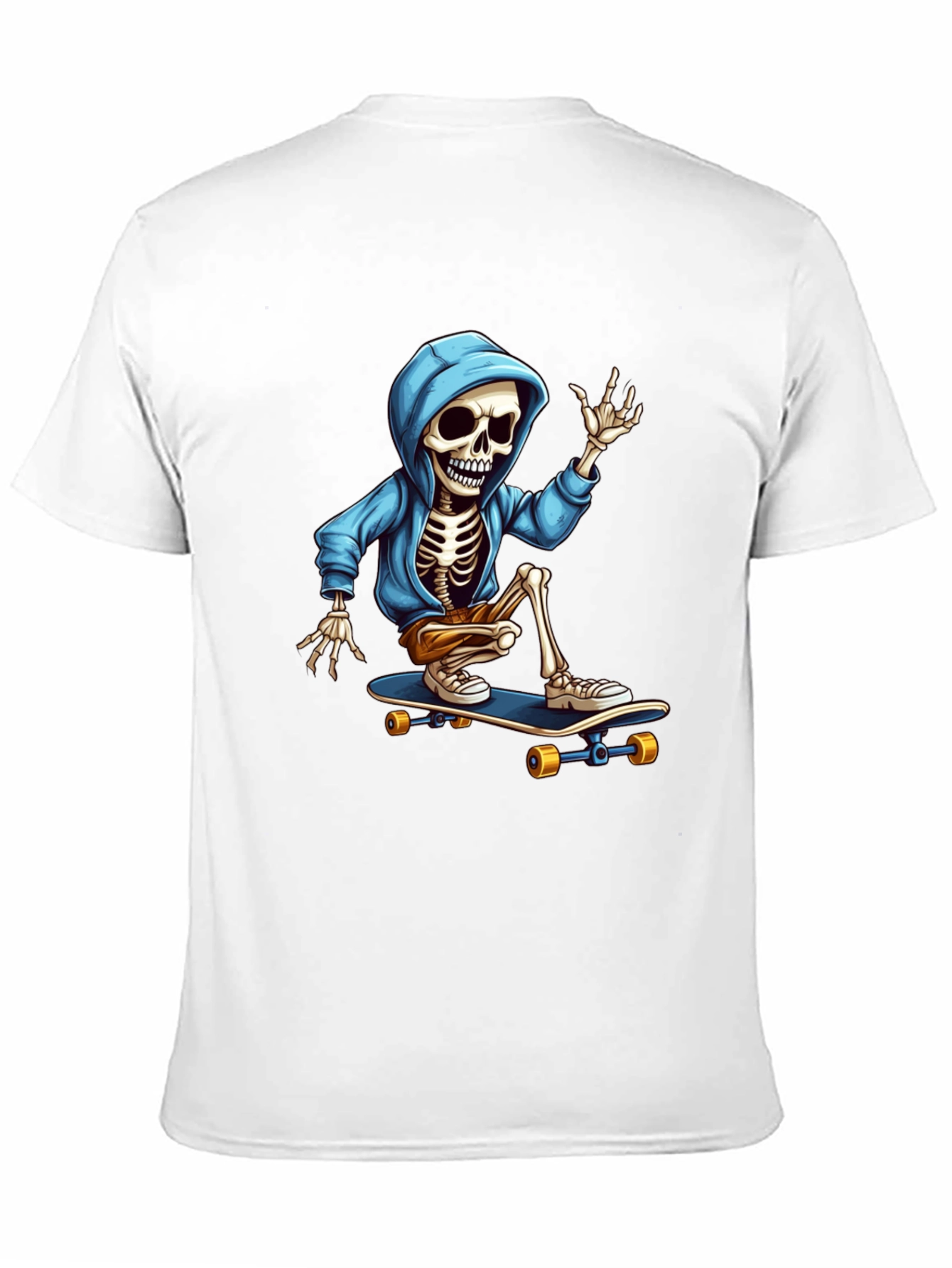 Skateboarding Skeleton Graphic Tee