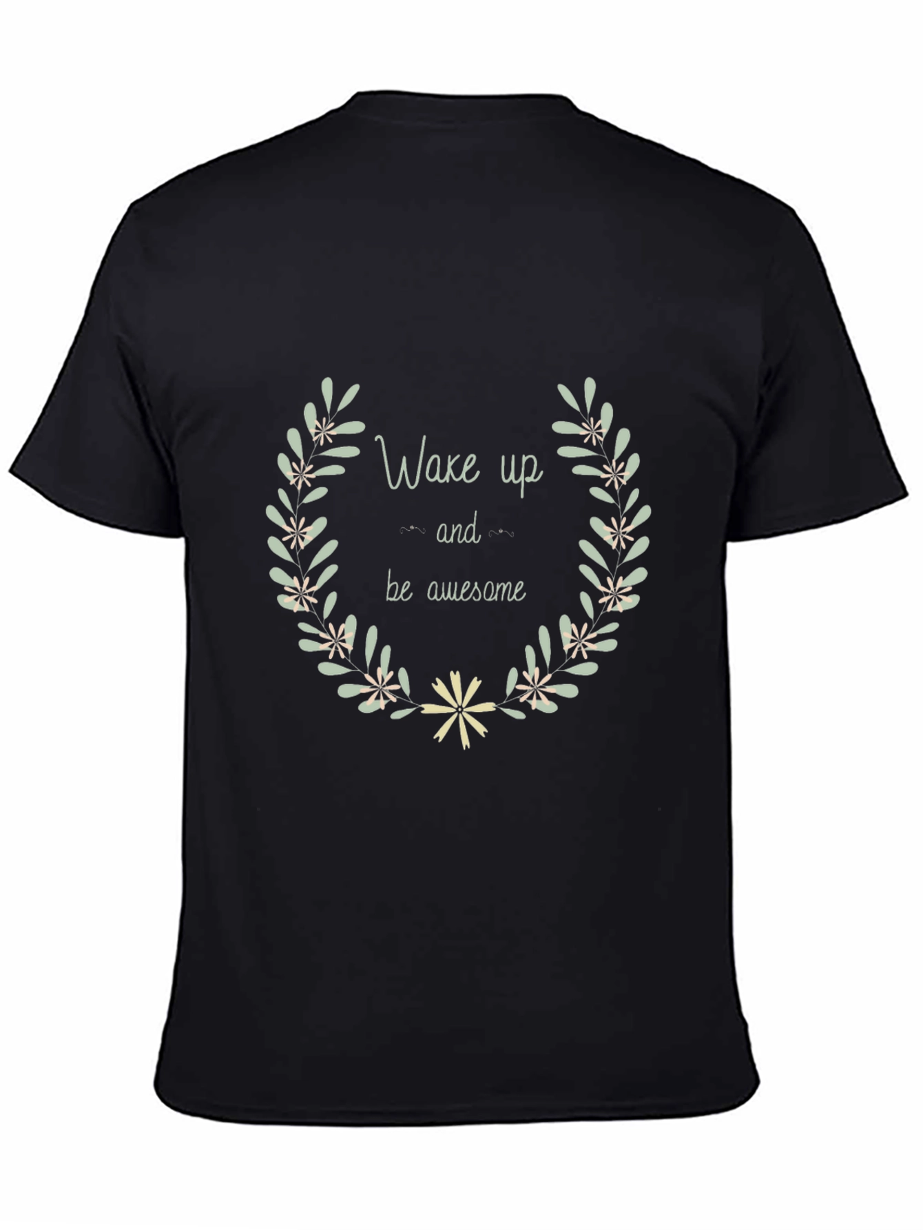 Wake Up & Be Awesome Black Graphic Tee