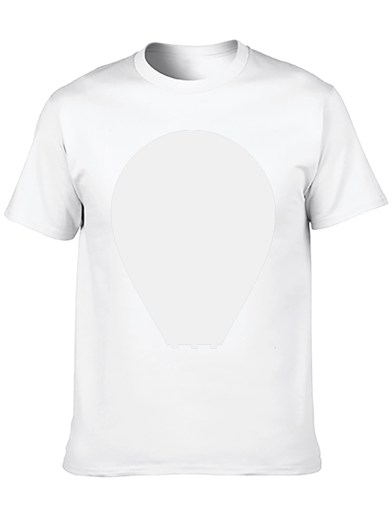Abstract White Graphic on Black Crew Neck Tee