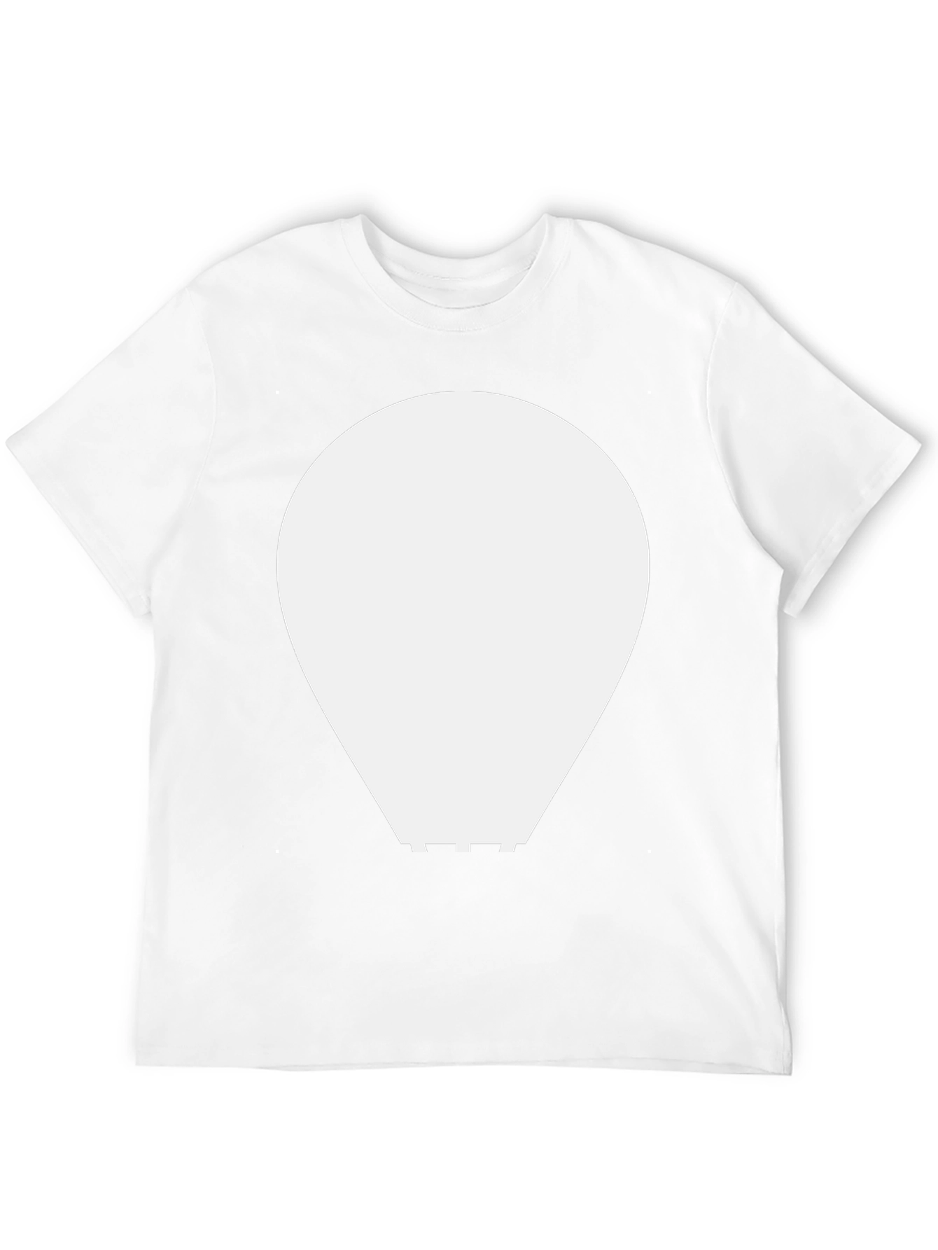 Abstract White Graphic on Black Crew Neck Tee