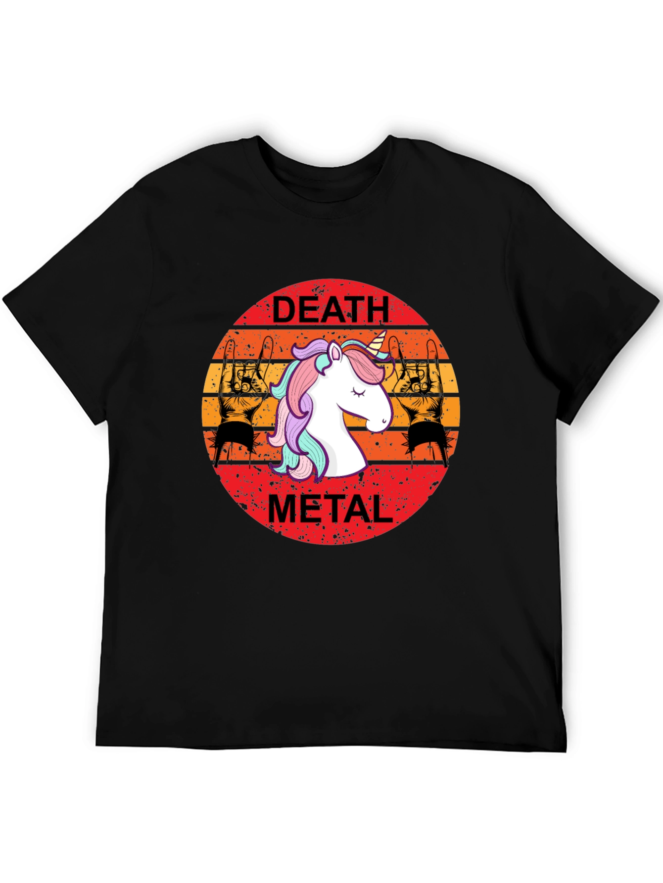 Death Metal Unicorn Graphic Tee