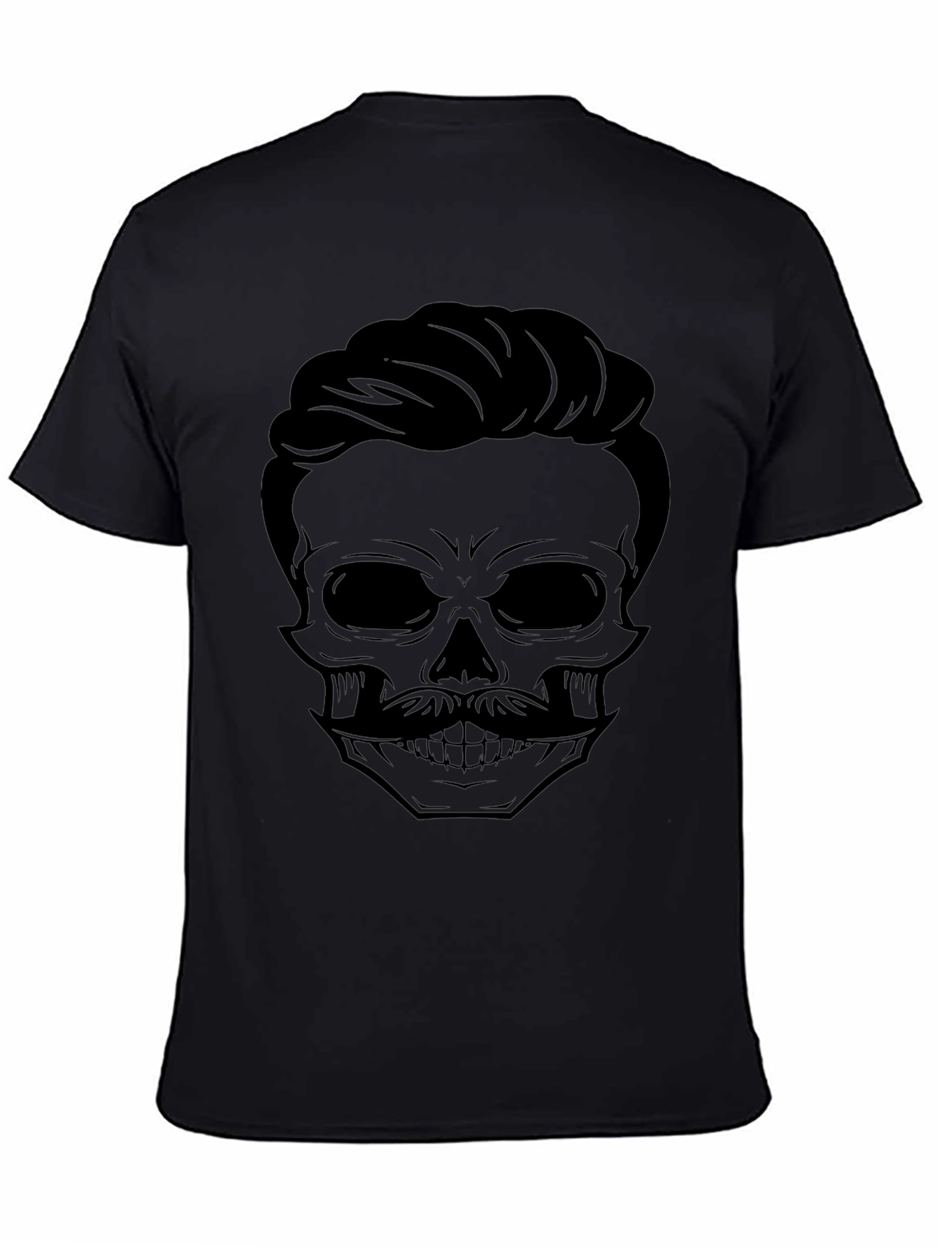 Skull and Mustache Graphic T-Shirt - Mens