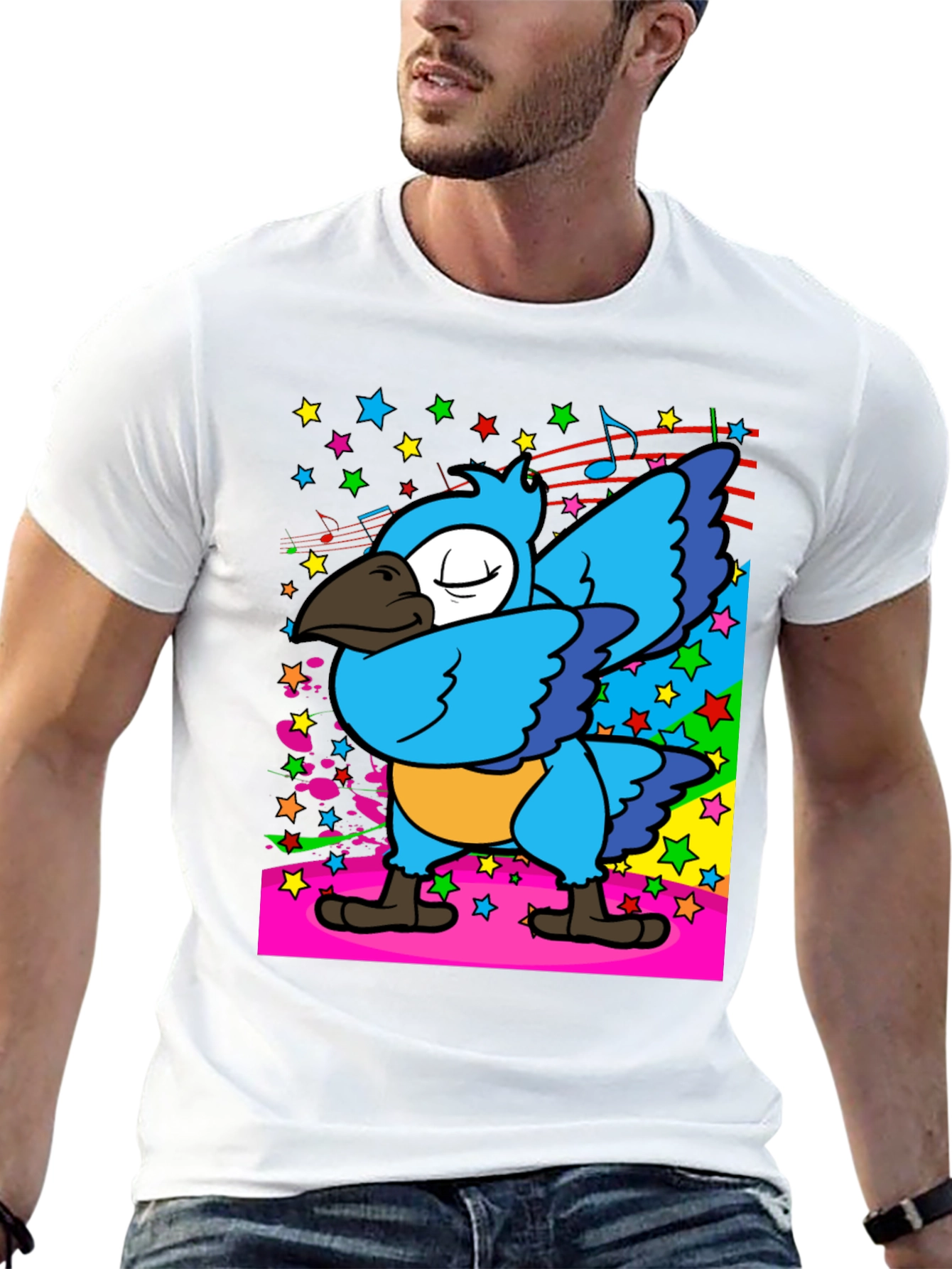 Dabbing Parrot Mens T-Shirt