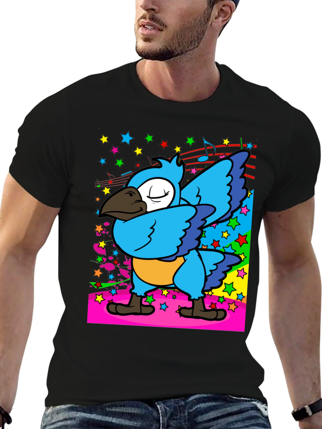 Dabbing Parrot Mens T-Shirt