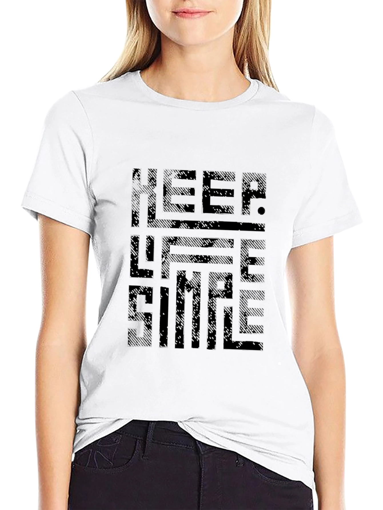 Keep Life Simple Graphic Tee - Black Casual T-Shirt