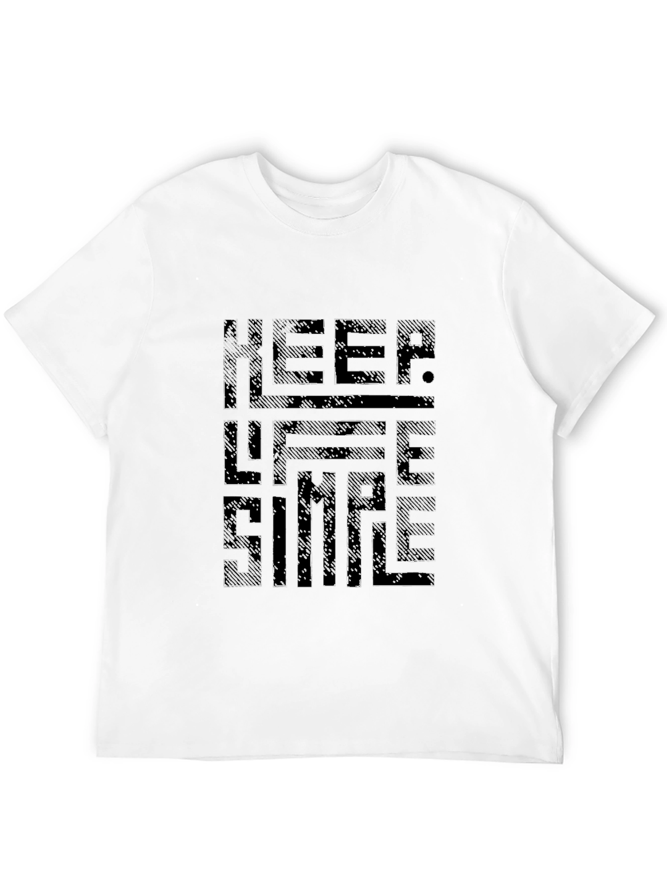 Keep Life Simple Graphic Tee - Black Casual T-Shirt