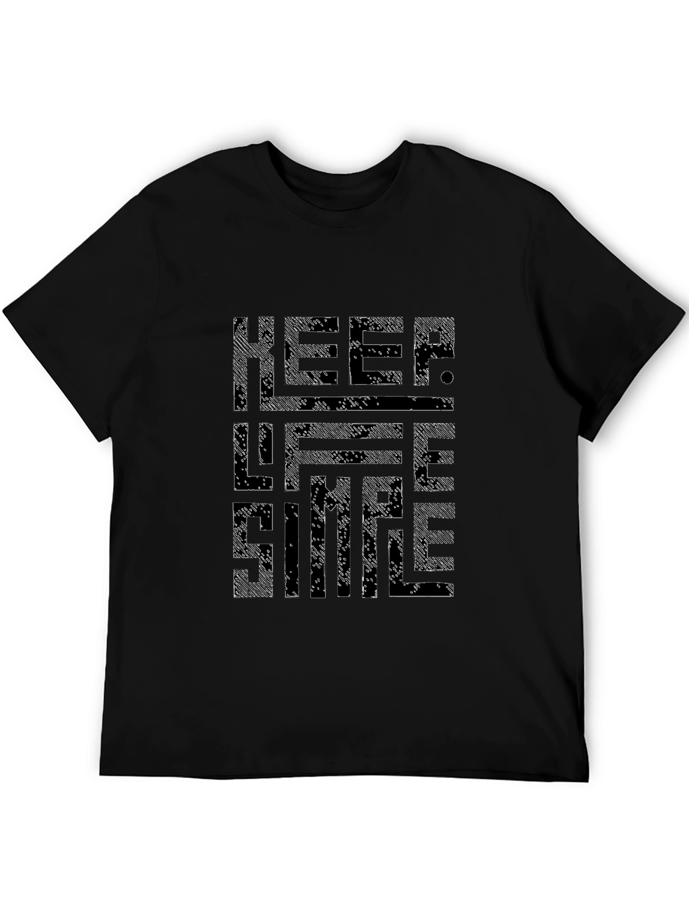 Keep Life Simple Graphic Tee - Black Casual T-Shirt