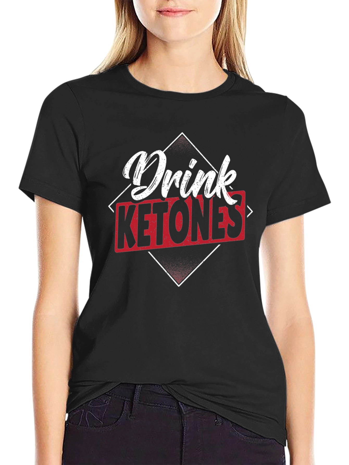 Drink Ketones Black Graphic T-Shirt