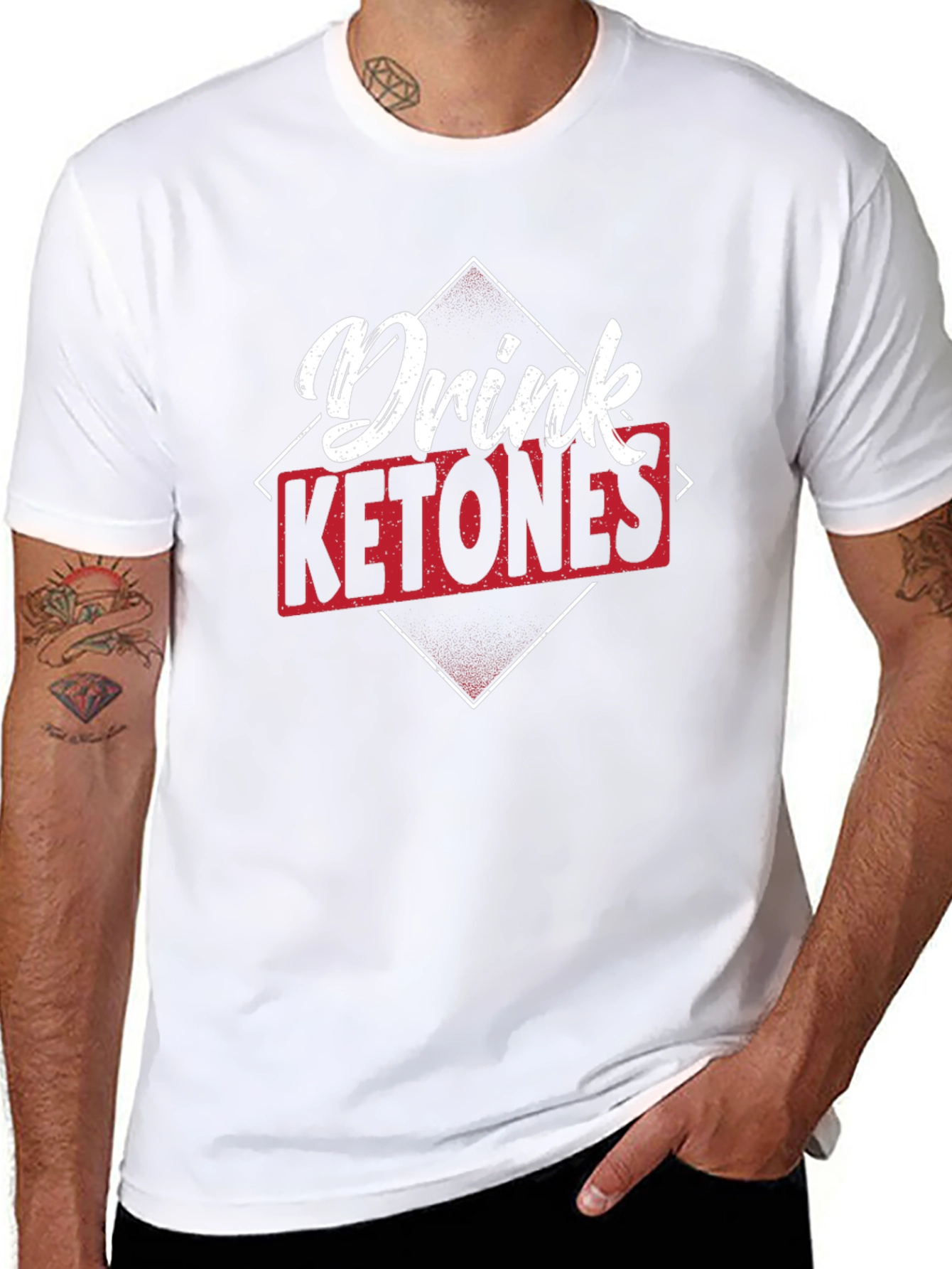 Drink Ketones Black Graphic T-Shirt