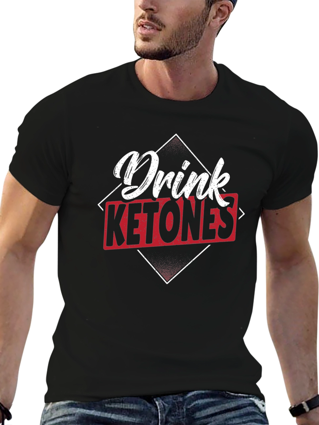 Drink Ketones Black Graphic T-Shirt