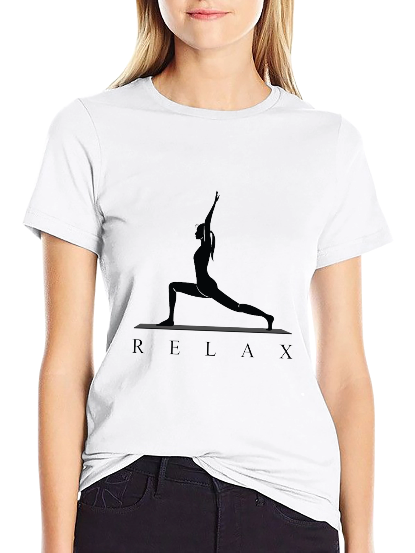 Relax Yoga Pose Graphic Tee - Casual Comfort