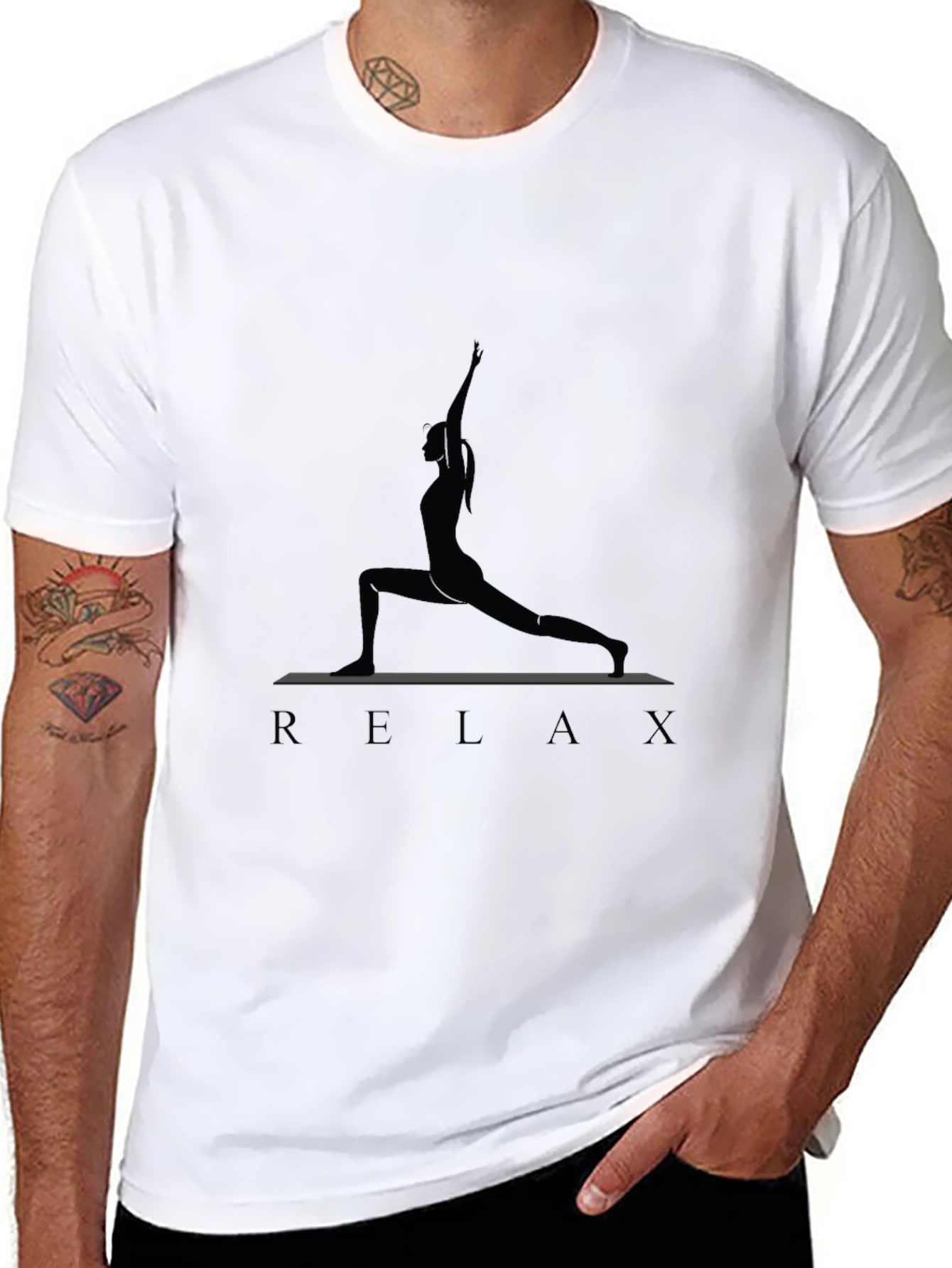 Relax Yoga Pose Graphic Tee - Casual Comfort