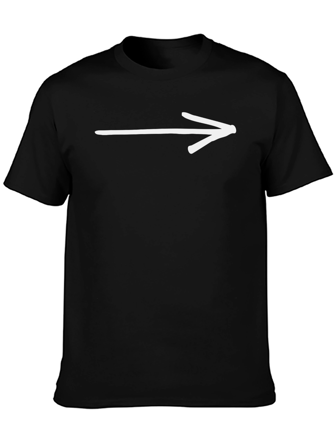Right Arrow Black Graphic Tee - Directional Style