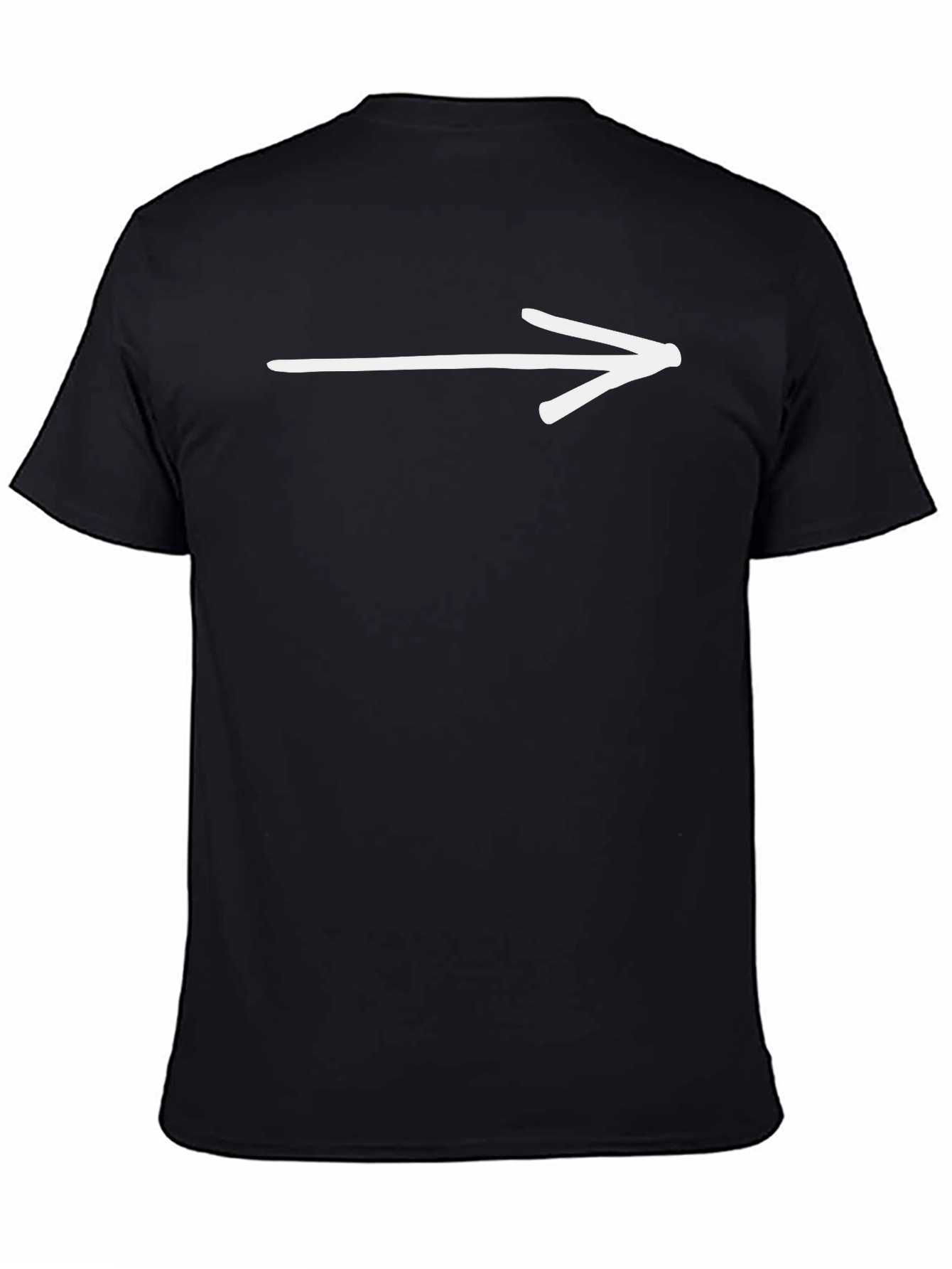 Right Arrow Black Graphic Tee - Directional Style