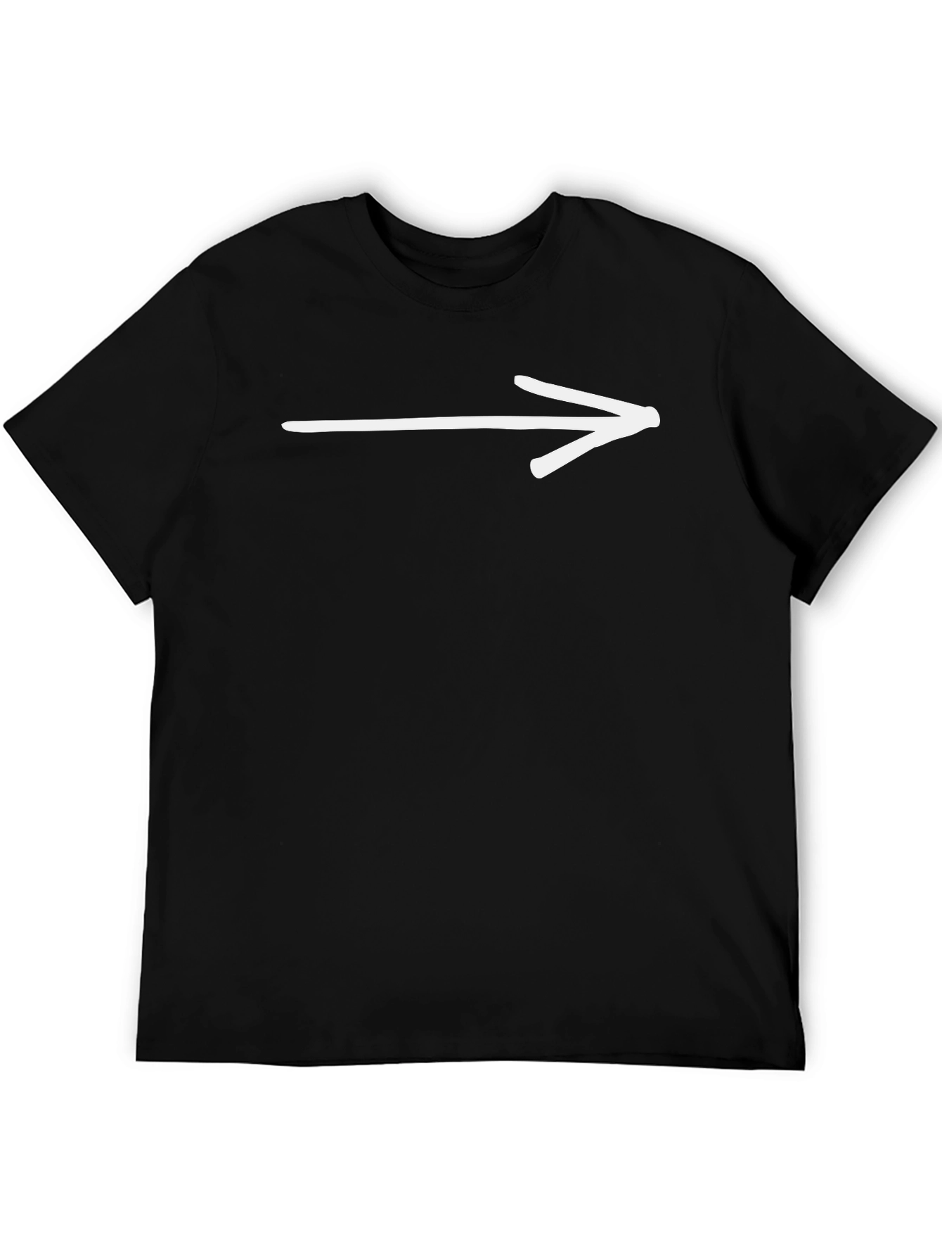 Right Arrow Black Graphic Tee - Directional Style