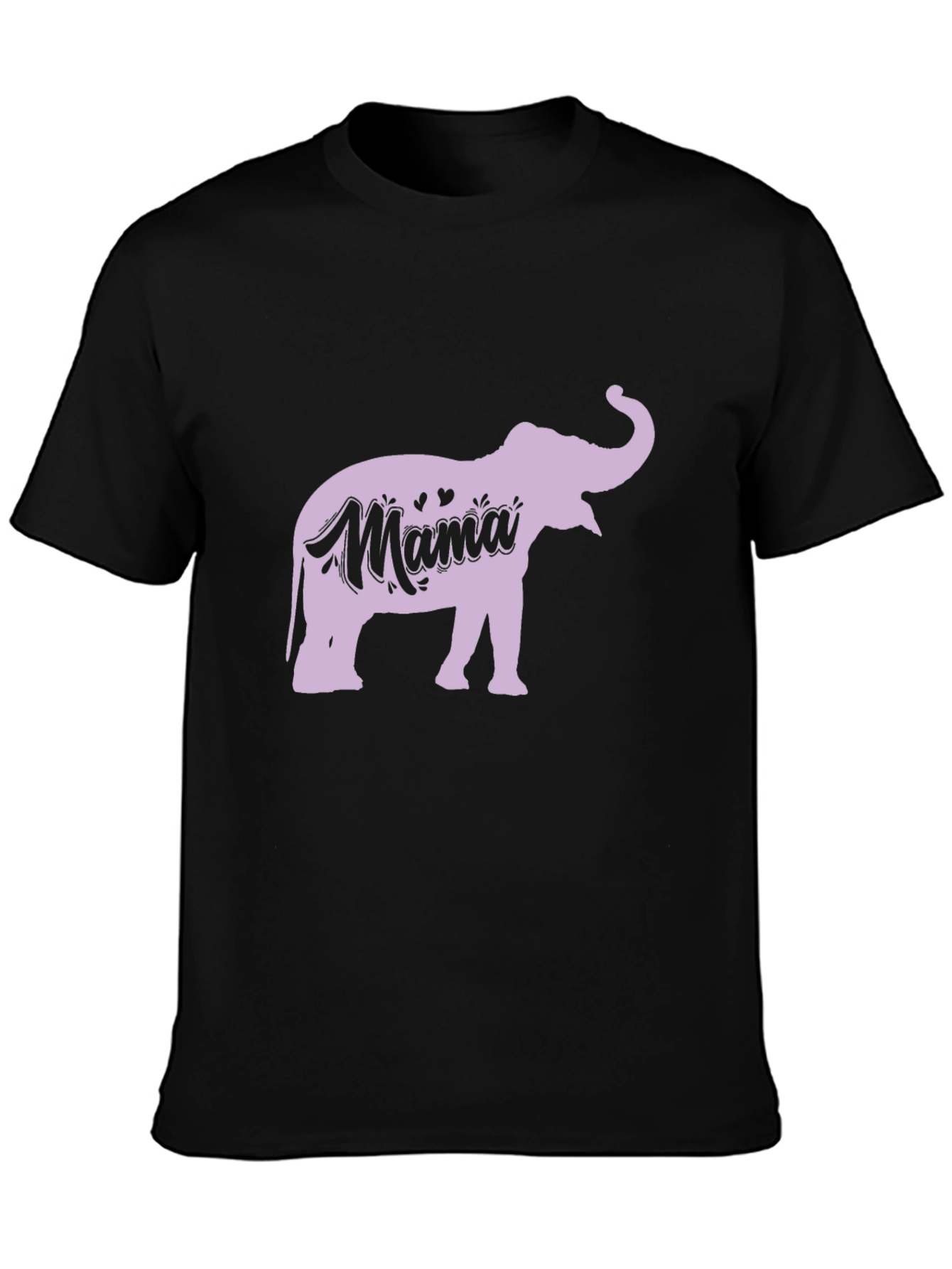 Mama Elephant Graphic Tee - Black Casual Shirt